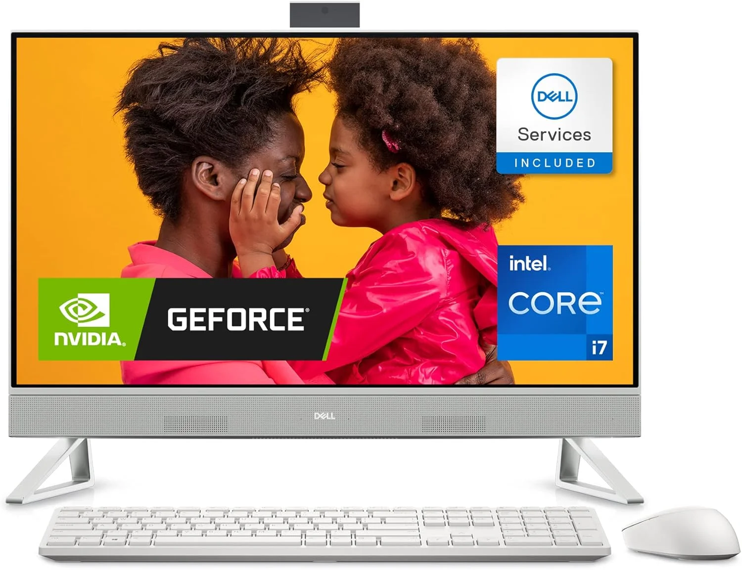کامپیوتر همه کاره Dell Inspiron 7710 - صفحه نمایش لمسی 27 اینچی FHD (1920 x 1080)، پردازنده Intel Core i7-1255U، رم 32 گیگابایتی DDR4، حافظه SSD 1 ترابایتی، کارت گرافیک NVIDIA GeForce MX550، وای فای Intel Wi-Fi 6E، ویندوز 11 پرو - سفید