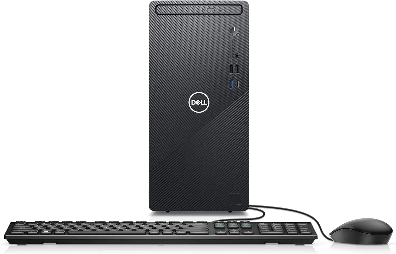 کامپیوتر رومیزی Dell Inspiron 3891 Compact Tower - پردازنده Intel Core i3-10105، رم 8 گیگابایتی DDR4، حافظه SSD 256 گیگابایتی، گرافیک Intel UHD 630، درایو DVD RW، ویندوز 11 هوم - مشکی