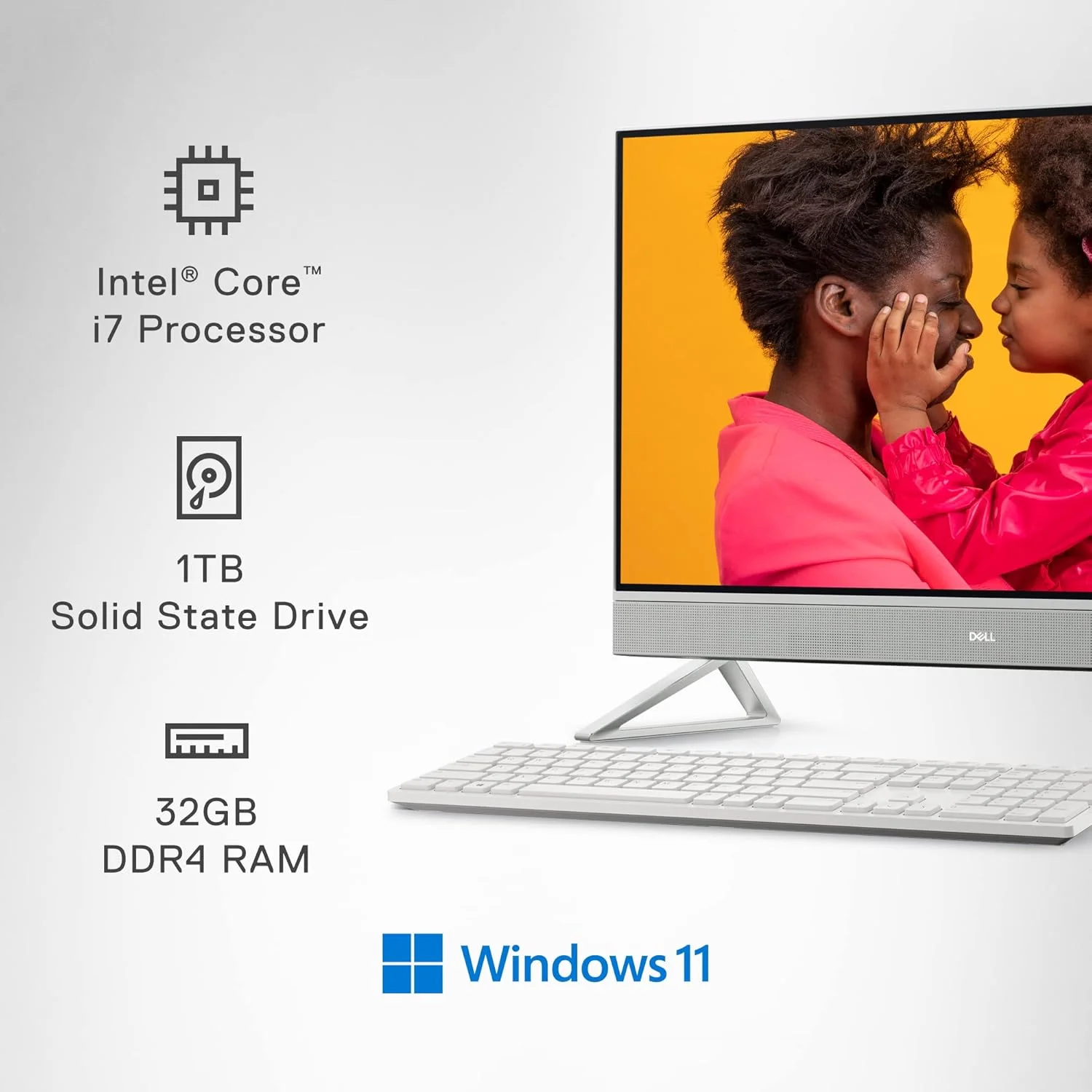 کامپیوتر همه کاره Dell Inspiron 7710 - صفحه نمایش لمسی 27 اینچی FHD (1920 x 1080)، پردازنده Intel Core i7-1255U، رم 32 گیگابایتی DDR4، حافظه SSD 1 ترابایتی، کارت گرافیک NVIDIA GeForce MX550، وای فای Intel Wi-Fi 6E، ویندوز 11 پرو - سفید کامپیوتر همه کاره Dell Inspiron 7710 - صفحه نمایش لمسی 27 اینچی FHD (1920 x 1080)، پردازنده Intel Core i7-1255U، رم 32 گیگابایتی DDR4، حافظه SSD 1 ترابایتی، کارت گرافیک NVIDIA GeForce MX550، وای فای Intel Wi-Fi 6E، ویندوز 11 پرو - سفید