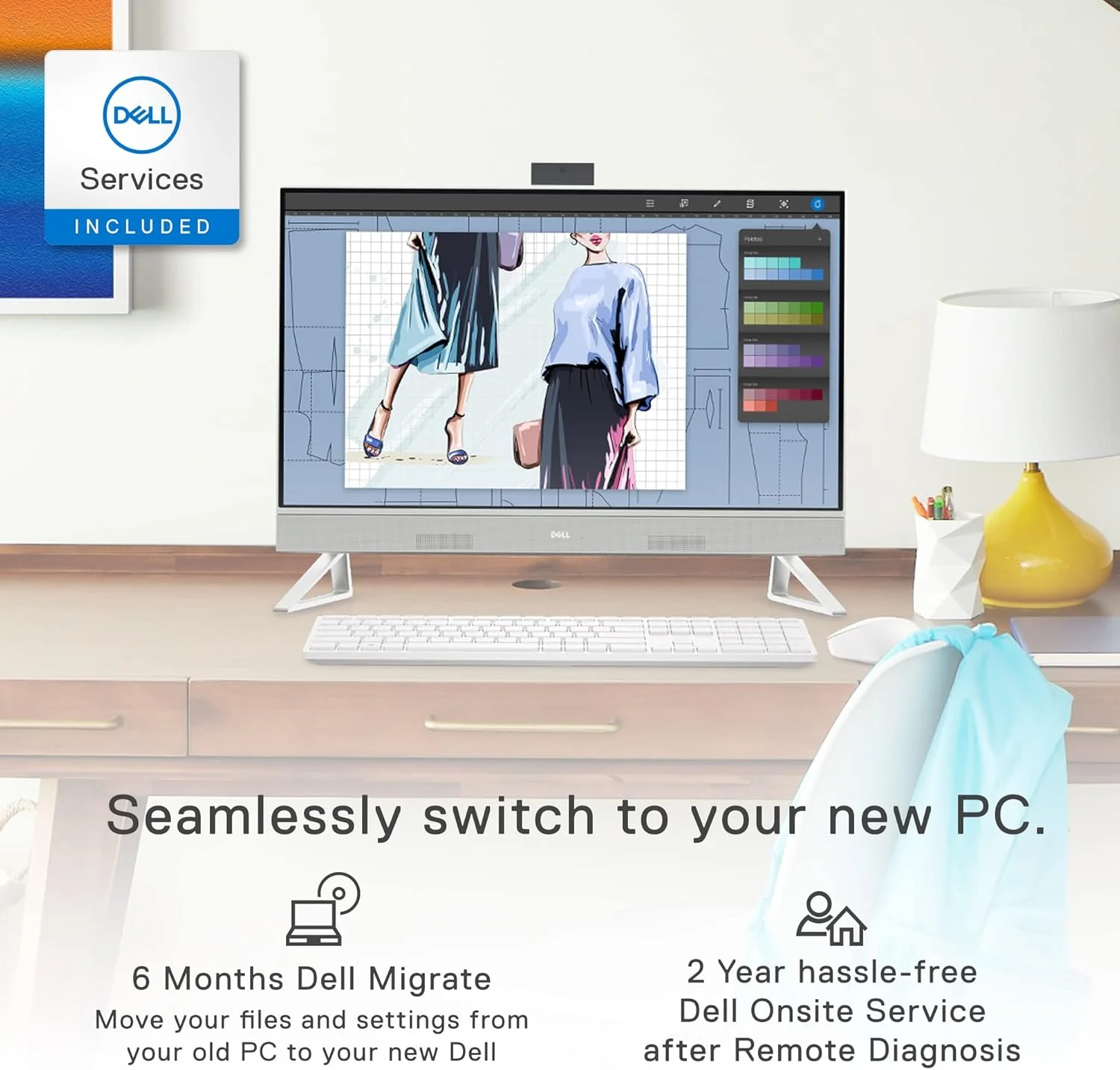 کامپیوتر همه کاره Dell Inspiron 7710 - صفحه نمایش لمسی 27 اینچی FHD (1920 x 1080)، پردازنده Intel Core i7-1255U، رم 32 گیگابایتی DDR4، حافظه SSD 1 ترابایتی، کارت گرافیک NVIDIA GeForce MX550، وای فای Intel Wi-Fi 6E، ویندوز 11 پرو - سفید کامپیوتر همه کاره Dell Inspiron 7710 - صفحه نمایش لمسی 27 اینچی FHD (1920 x 1080)، پردازنده Intel Core i7-1255U، رم 32 گیگابایتی DDR4، حافظه SSD 1 ترابایتی، کارت گرافیک NVIDIA GeForce MX550، وای فای Intel Wi-Fi 6E، ویندوز 11 پرو - سفید