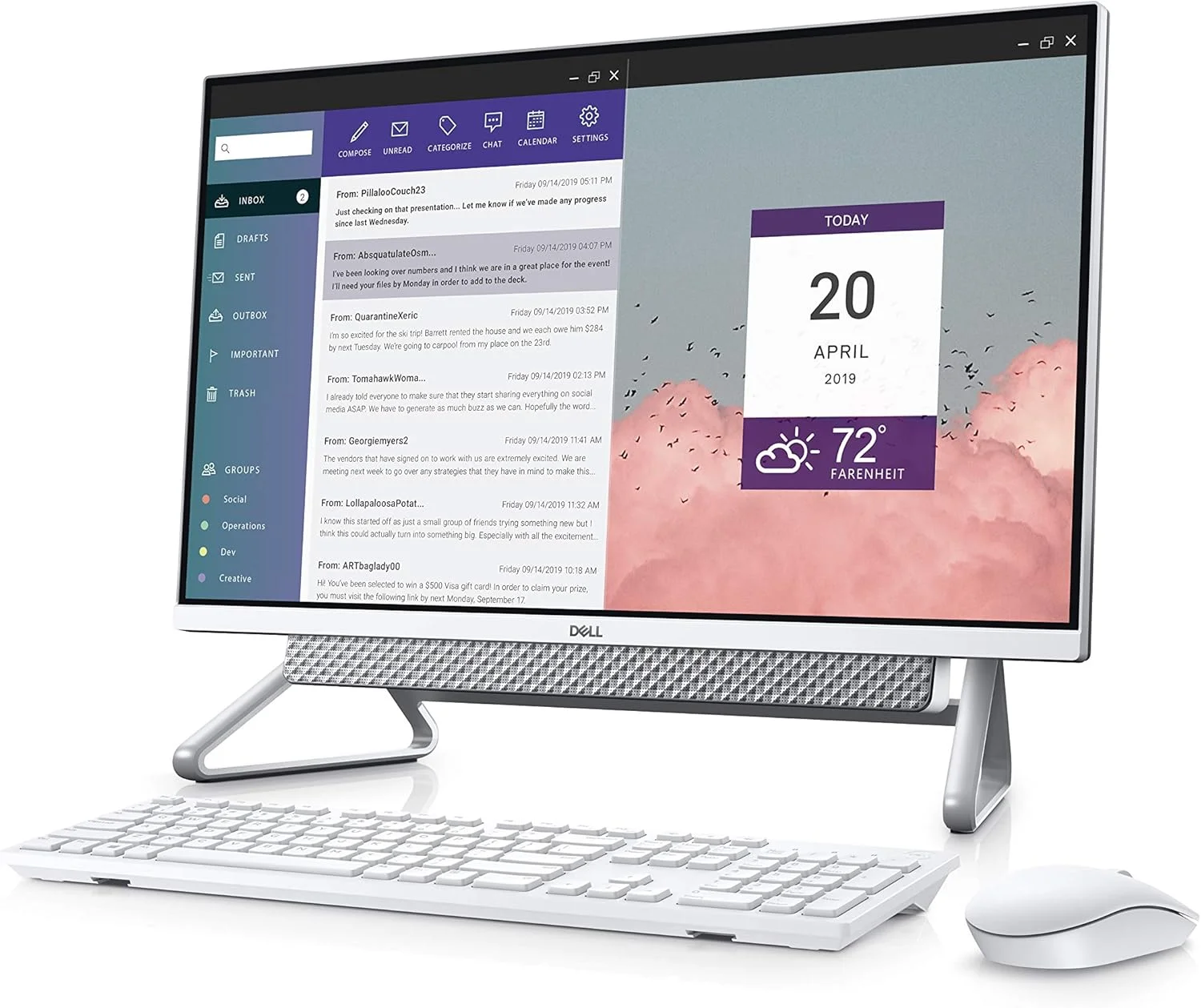 کامپیوتر همه کاره 27 اینچی Dell Inspiron 7700 FHD ضد تابش نور با حاشیه باریک Infinity NTCH (نقره ای) Intel Core i7-1165G7، رم 8 گیگابایتی، 512 گیگابایت SSD + 1 ترابایت HDD، ویندوز 10 هوم