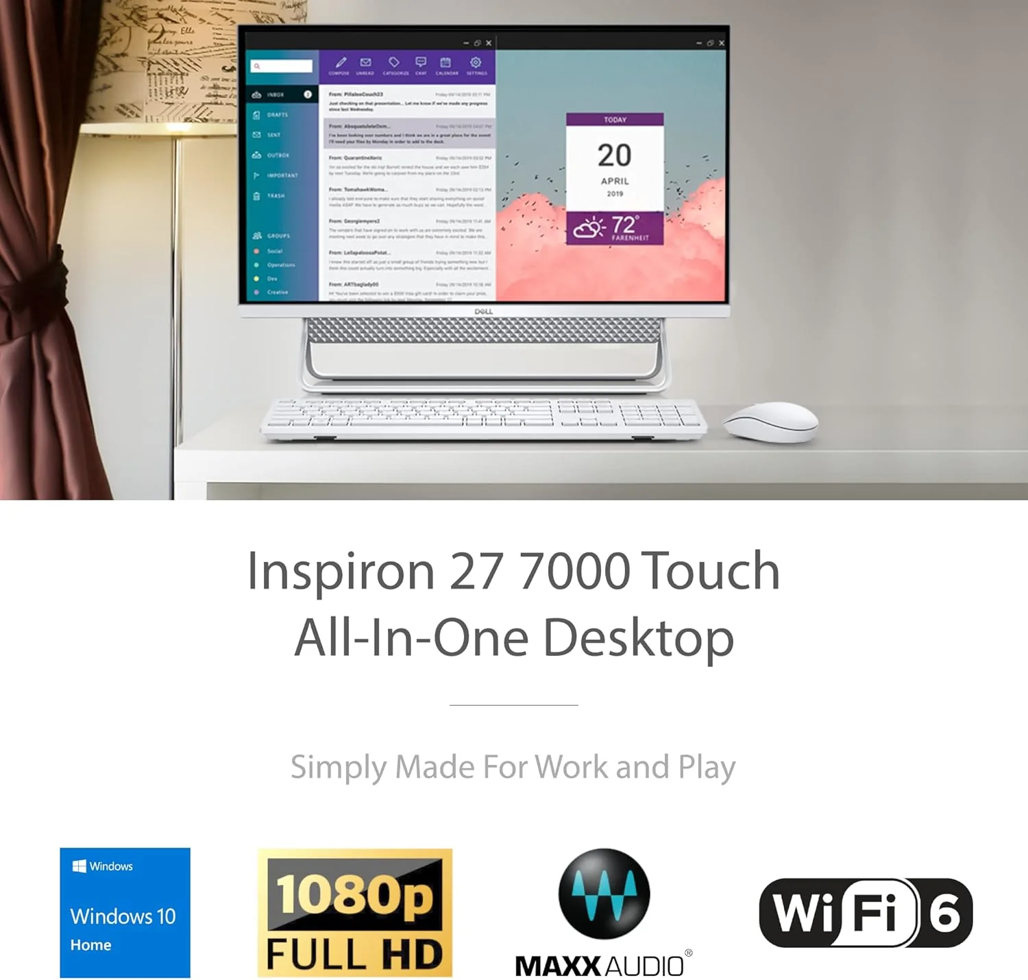 کامپیوتر همه کاره Dell Inspiron 7700 27 مدل 2021، صفحه نمایش لمسی 27 اینچی FHD، پردازنده i7-1165G7، کارت گرافیک GeForce MX330، رم 64 گیگابایتی، حافظه SSD 1 ترابایتی، وب کم، WiFi 6، بلوتوث 5، کیبورد و ماوس بی سیم، ویندوز 10 هوم کامپیوتر همه کاره Dell Inspiron 7700 27 مدل 2021، صفحه نمایش لمسی 27 اینچی FHD، پردازنده i7-1165G7، کارت گرافیک GeForce MX330، رم 64 گیگابایتی، حافظه SSD 1 ترابایتی، وب کم، WiFi 6، بلوتوث 5، کیبورد و ماوس بی سیم، ویندوز 10 هوم