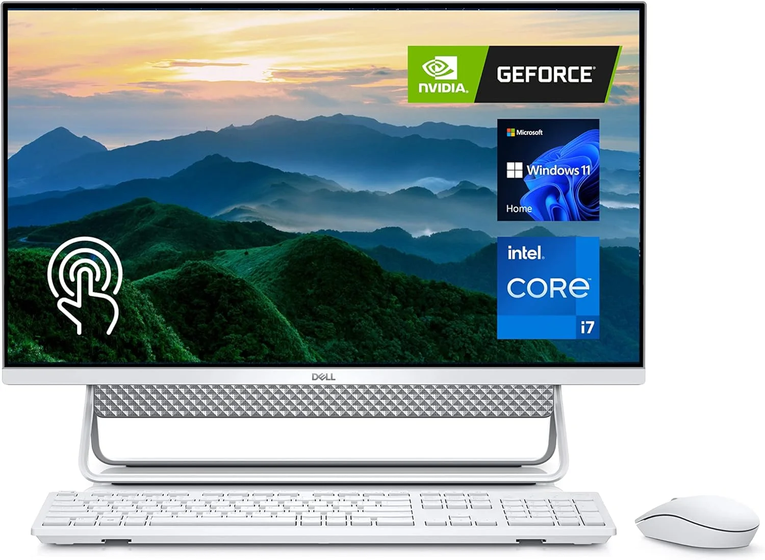 کامپیوتر همه کاره Dell Inspiron 7700 مدل 2022، صفحه نمایش لمسی 27 اینچی FHD، پردازنده نسل 11 اینتل i7-1165G7، کارت گرافیک GeForce MX330، رم 32 گیگابایتی، حافظه SSD 1 ترابایتی، دوربین IR، وای فای 6، کیبورد و ماوس بی سیم، ویندوز 11 هوم