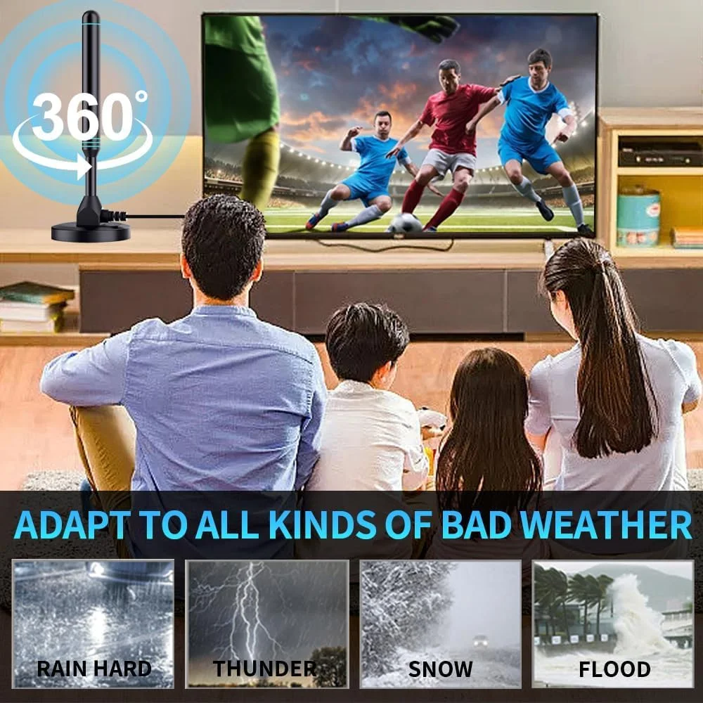 آنتن تلویزیون KASTWAVE برای تلویزیون هوشمند، آنتن تلویزیون داخلی برای تلویزیون هوشمند - پایه مغناطیسی، پشتیبانی از کانال های 4K 1080p، با تقویت کننده سیگنال، برد بلند 480 مایل، دریافت سیگنال 360 درجه، کابل های 16.5 فوتی آنتن تلویزیون KASTWAVE برای تلویزیون هوشمند، آنتن تلویزیون داخلی برای تلویزیون هوشمند - پایه مغناطیسی، پشتیبانی از کانال های 4K 1080p، با تقویت کننده سیگنال، برد بلند 480 مایل، دریافت سیگنال 360 درجه، کابل های 16.5 فوتی
