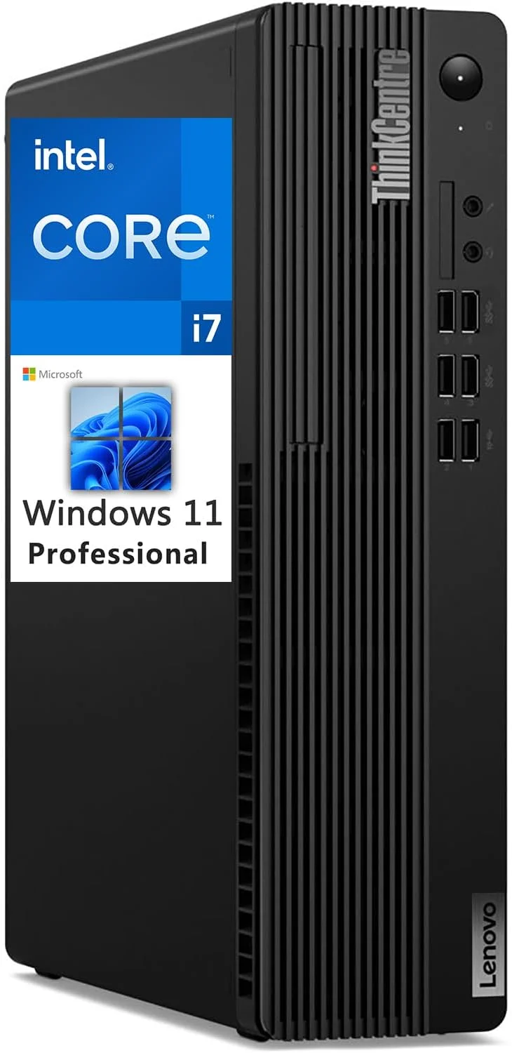 کامپیوتر رومیزی تجاری Lenovo ThinkCentre M750s SFF، نسل دوازدهم اینتل 12 هسته ای i7-12700، رم 16 گیگابایتی DDR4، اس اس دی 1 ترابایتی PCIe، گرافیک UHD 770، وای فای، بلوتوث، آنتن بی سیم، ویندوز 11 پرو، تیچانگ