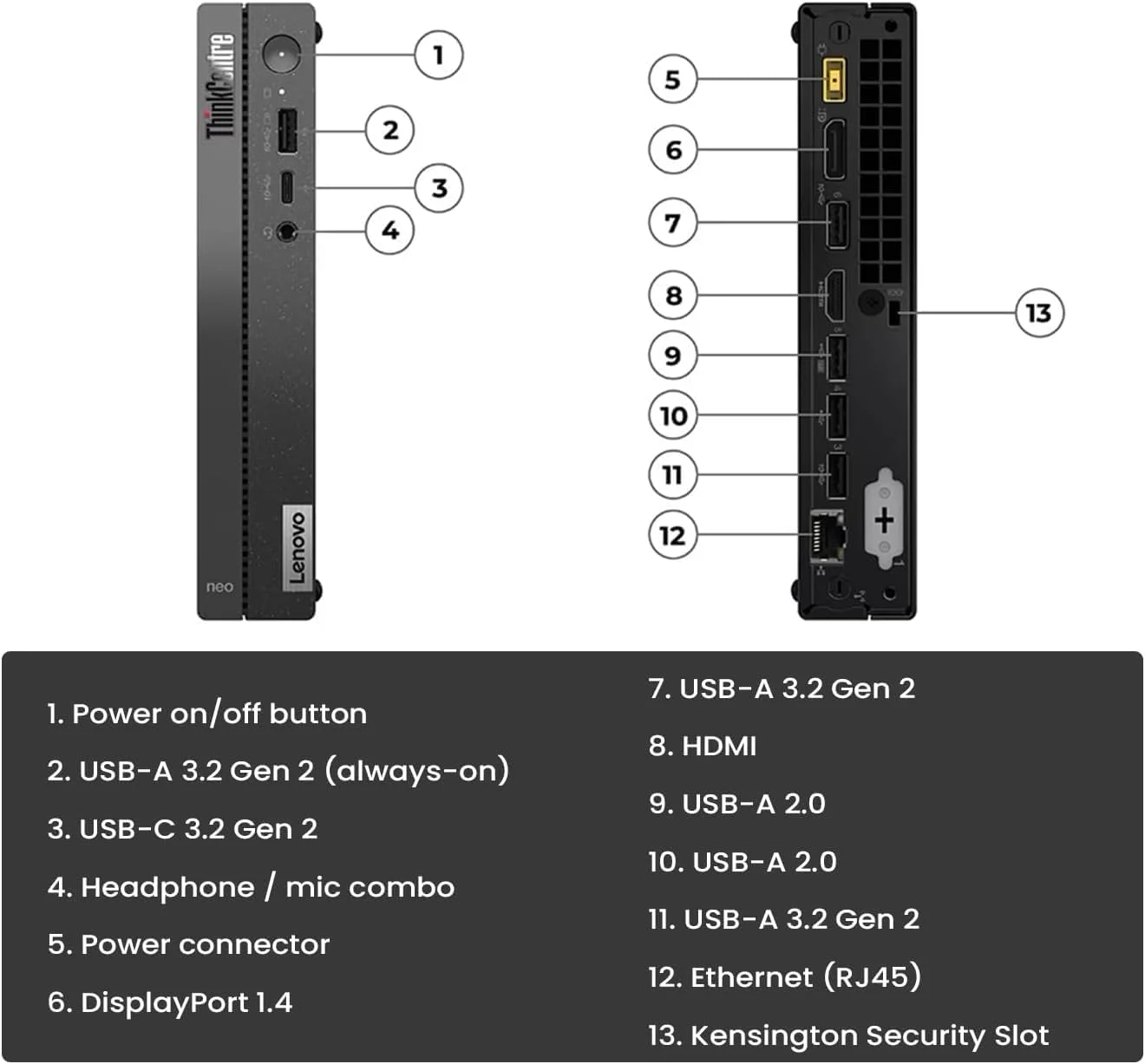 کامپیوتر رومیزی تجاری Lenovo ThinkCentre neo 50q Gen 4 MFF، پردازنده نسل سیزدهم Intel Core i5-13420H، رم 16 گیگابایتی، SSD 512 گیگابایتی PCIe، پورت نمایشگر، HDMI، RJ-45، Wi-Fi 6، Windows 11 Pro کامپیوتر رومیزی تجاری Lenovo ThinkCentre neo 50q Gen 4 MFF، پردازنده نسل سیزدهم Intel Core i5-13420H، رم 16 گیگابایتی، SSD 512 گیگابایتی PCIe، پورت نمایشگر، HDMI، RJ-45، Wi-Fi 6، Windows 11 Pro
