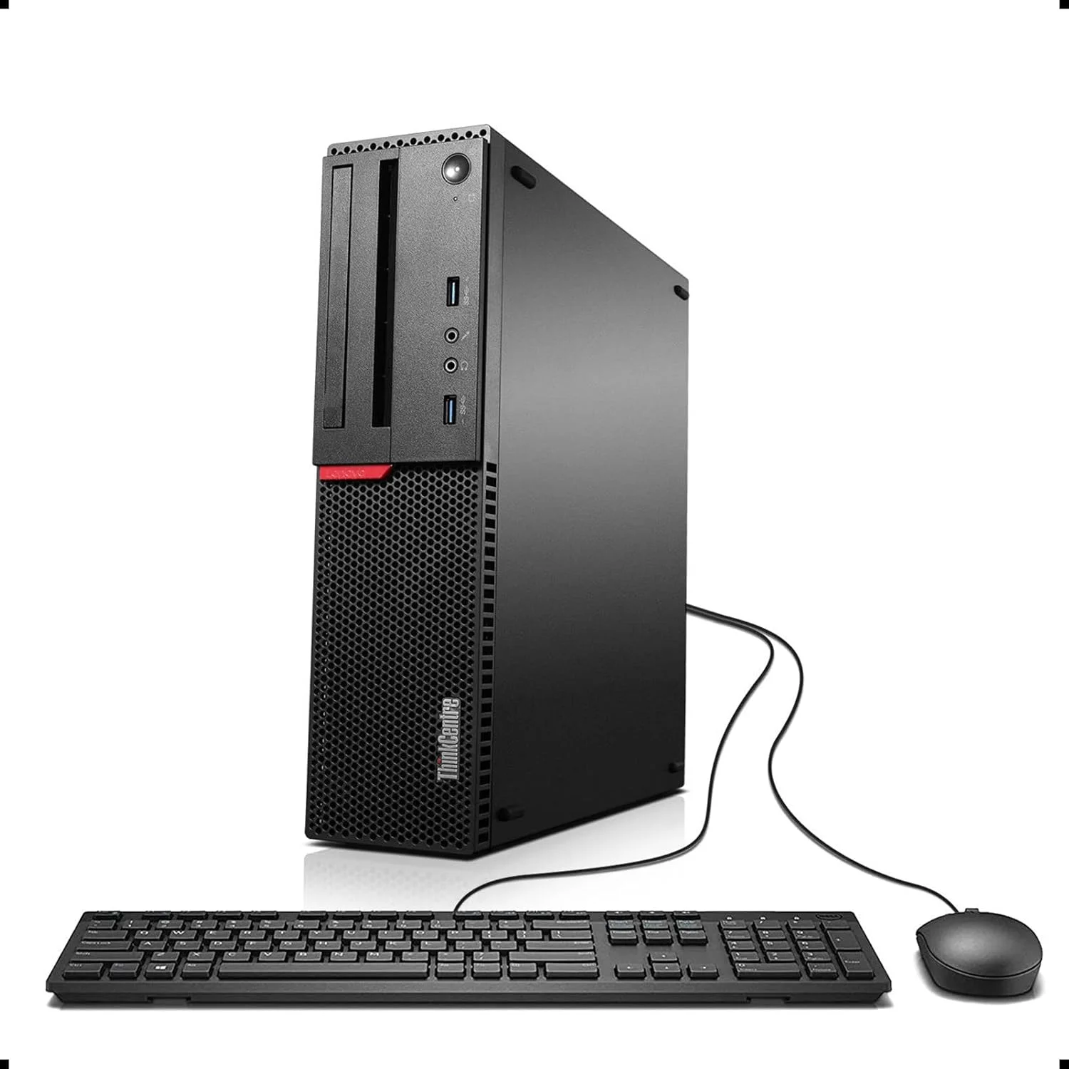 کامپیوتر رومیزی کوچک استوک Lenovo ThinkCentre M800، پردازنده Intel Quad Core i5 6500 تا 3.6 گیگاهرتز، 16 گیگابایت DDR4، 240 گیگابایت SSD + 2 ترابایت HDD، WiFi، BT 4.0، ویندوز 10 پرو 64 بیتی با پشتیبانی چند زبانه انگلیسی/اسپانیایی/فرانسوی
