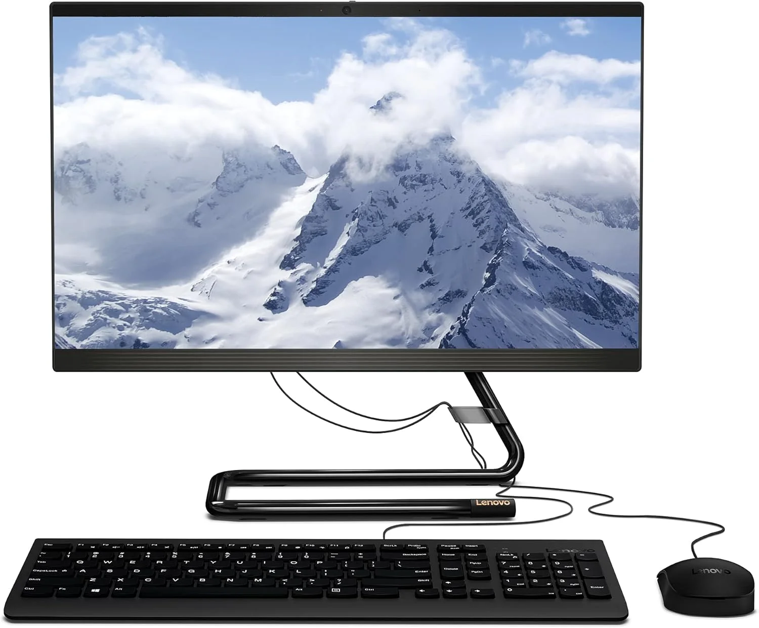 کامپیوتر رومیزی 21.5 اینچی FHD لنوو IdeaCentre A340 - (پردازنده Intel Core i3، رم 4 گیگابایتی، هارد دیسک 1 ترابایتی، ویندوز 10 هوم) - کامپیوتر همه کاره، ماوس و کیبورد سیمی (مشکی)