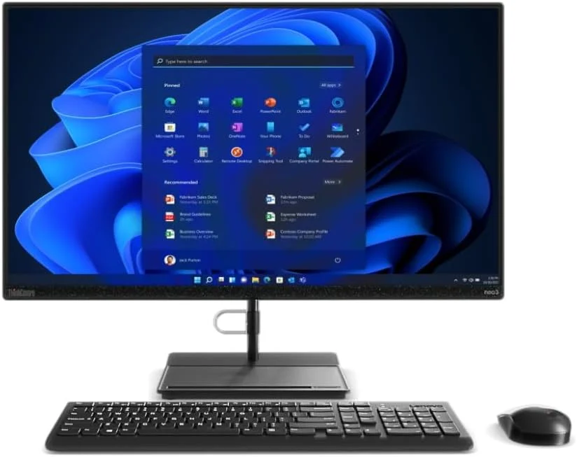 کامپیوتر همه کاره لنوو Neo 30a-27، پردازنده نسل دوازدهم Intel Core i7-1260P، گرافیک Intel® Iris® Xe، رم 16 گیگابایتی DDR4، حافظه SSD 512 گیگابایتی M.2، صفحه نمایش 27 اینچی FHD، DVD-Writer، ویندوز 11 (مشکی جت)