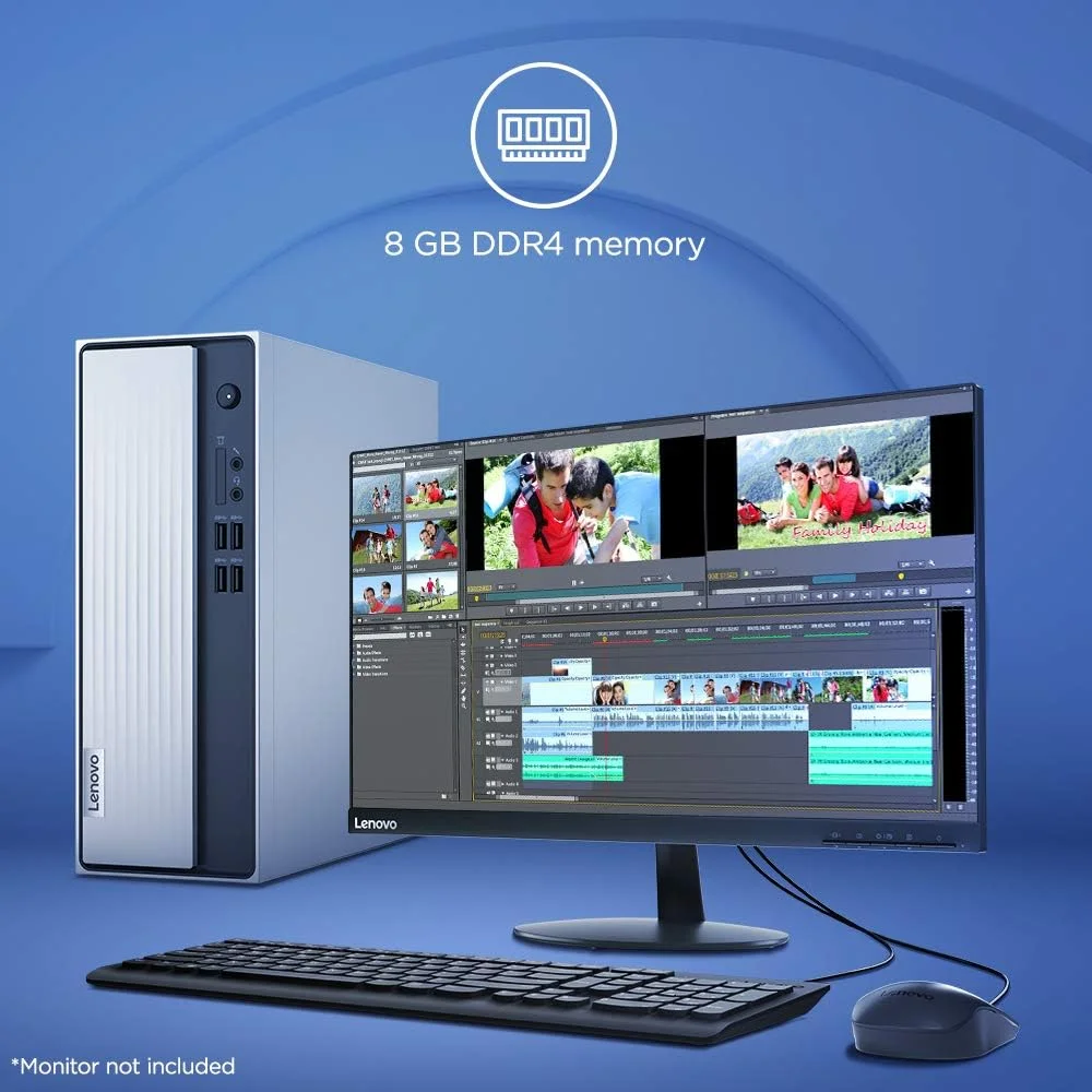 کامپیوتر رومیزی لنوو IdeaCentre 3 (نسل دهم پردازنده Intel Core i3-10100/8GB رم/256GB SSD/ویندوز 10/MS Office 2019/گرافیک مجتمع Intel UHD/WiFi 5/بلوتوث 5.0/خاکستری معدنی)، 90NB00DDIN کامپیوتر رومیزی لنوو IdeaCentre 3 (نسل دهم پردازنده Intel Core i3-10100/8GB رم/256GB SSD/ویندوز 10/MS Office 2019/گرافیک مجتمع Intel UHD/WiFi 5/بلوتوث 5.0/خاکستری معدنی)، 90NB00DDIN