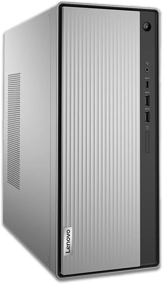 کامپیوتر رومیزی لنوو IdeaCentre (پردازنده AMD Ryzen 5 5600G، رم 8 گیگابایت، اس اس دی 512 گیگابایت، ویندوز 10 هوم 64 بیتی، ماوس و کیبورد سیمی) - خاکستری معدنی