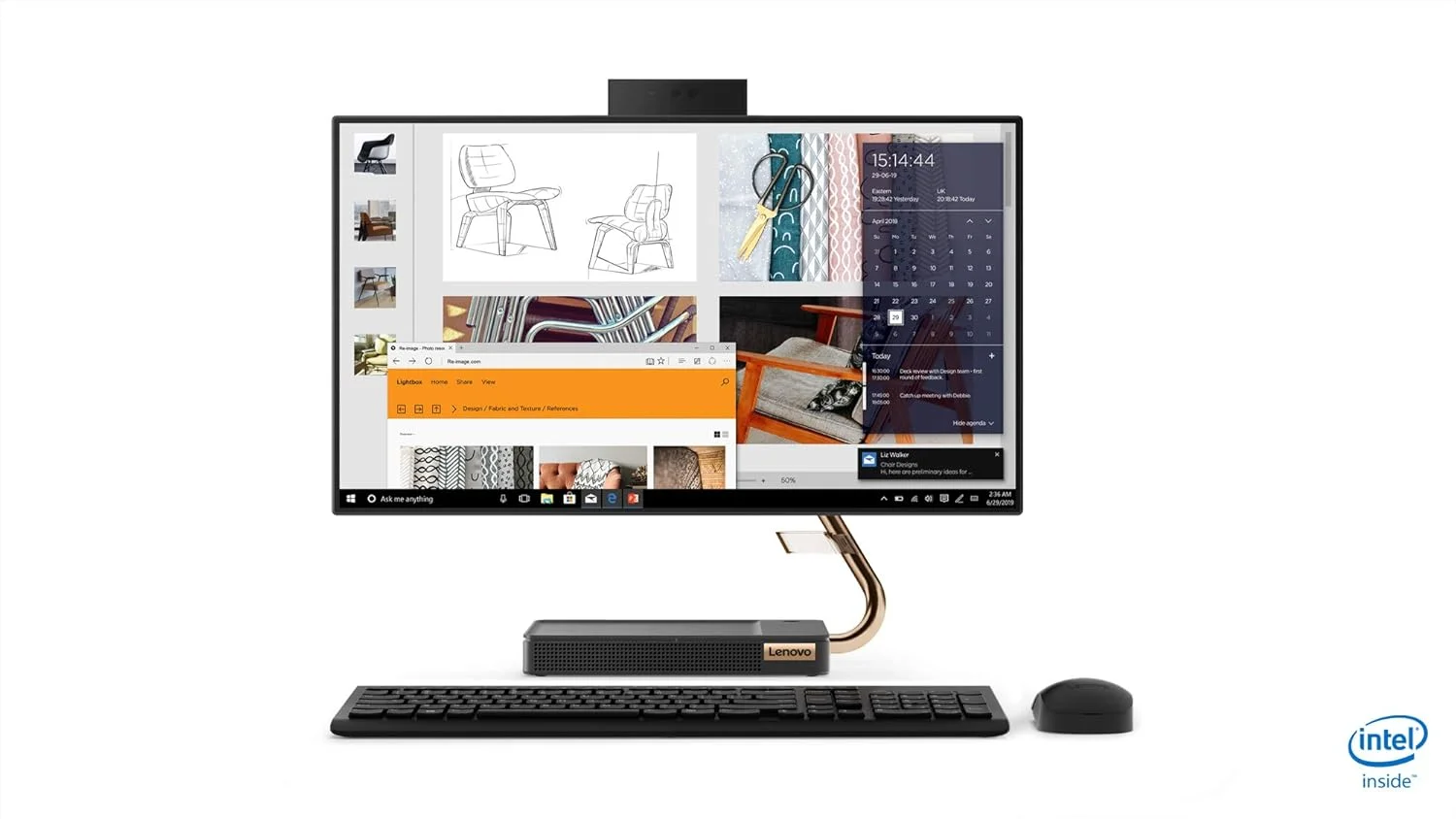 کامپیوتر همه کاره لمسی Lenovo ideacentre A540 - صفحه نمایش 23.8 اینچی FHD، پردازنده Intel Core i5-9400T، هارد دیسک 1 ترابایتی + SSD 128 گیگابایتی، رم 8 گیگابایتی، کارت گرافیک اختصاصی AMD Radeon RX 540X 2GB، ویندوز 10، مشکی صنعتی - [F0EL0099AX]