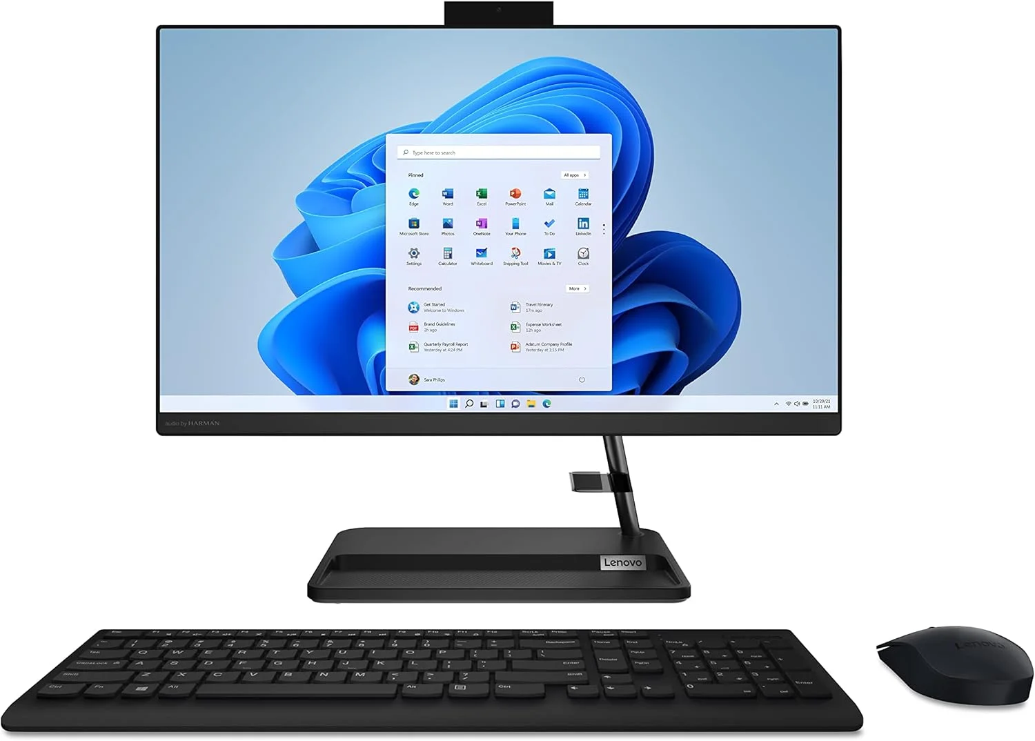 کامپیوتر همه کاره لنوو IdeaCentre AIO 3i - 2022 - دسکتاپ All-in-One - 22 اینچ FHD - دوربین HD - ویندوز 11 - حافظه 8 گیگابایتی - فضای ذخیره سازی 256 گیگابایتی - پردازنده Intel Core i3-1220P - شامل ماوس و کیبورد
