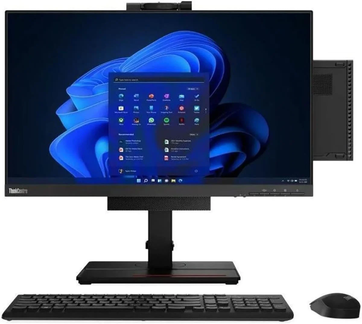 کامپیوتر رومیزی کوچک Lenovo ThinkCentre M90q Gen 3، پردازنده Intel Core i5-12500 3.0GHz، رم 16 گیگابایتی، SSD 256 گیگابایتی، ویندوز 11 پرو، مشکی