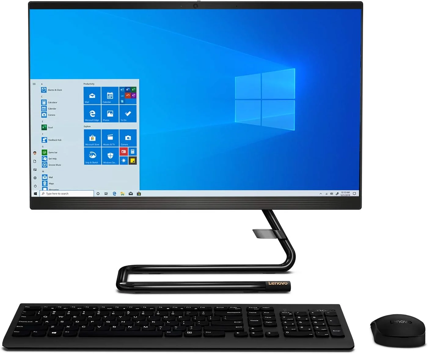 کامپیوتر همه کاره لنوو IdeaCentre AIO 3، پردازنده AMD Athlon Silver، گرافیک Radeon، رم 4 گیگابایت، هارد دیسک 1 ترابایت، ویندوز 10 هوم، مشکی