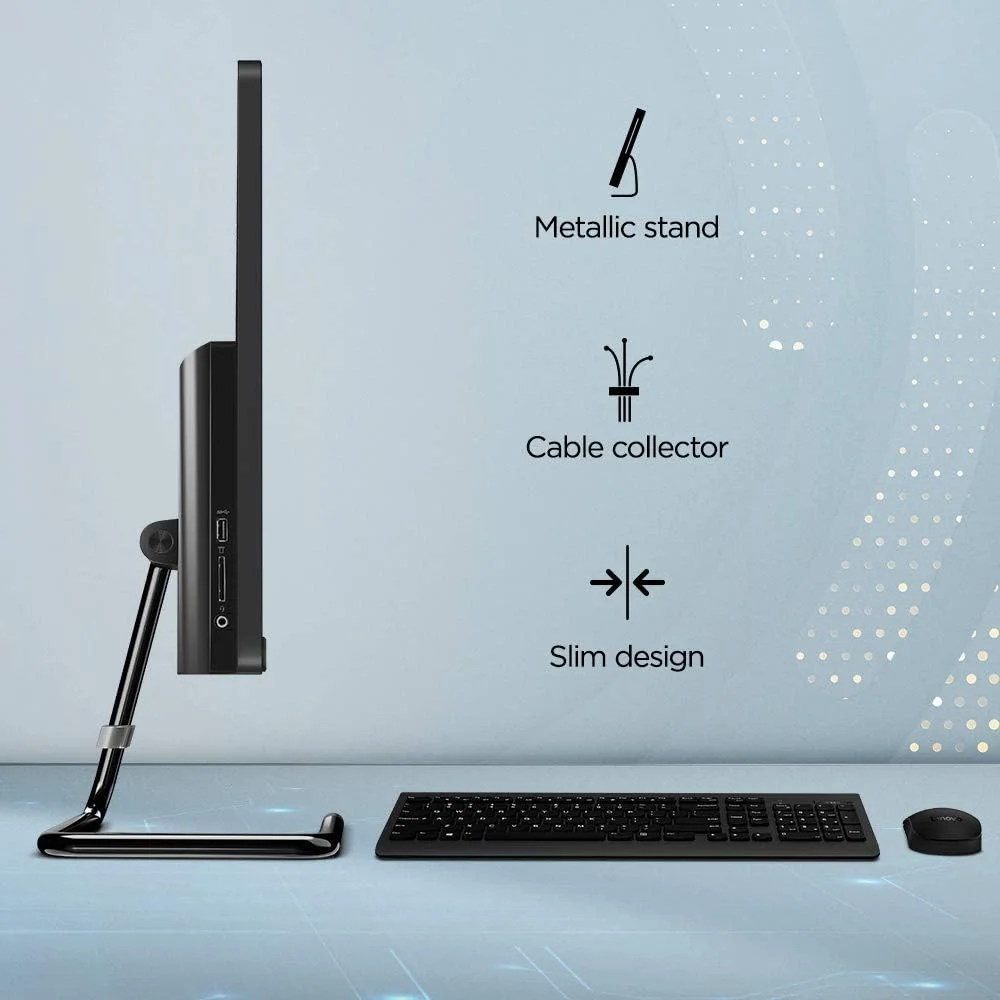 کامپیوتر همه کاره 23.8 اینچی FHD لنوو IdeaCentre A340 (نسل دهم پردازنده Intel Core i5/8GB رم/512GB SSD/ویندوز 10/آفیس 2019/وب کم HD 720p/کیبورد و ماوس بی سیم/مشکی تجاری)، F0E800VXIN کامپیوتر همه کاره 23.8 اینچی FHD لنوو IdeaCentre A340 (نسل دهم پردازنده Intel Core i5/8GB رم/512GB SSD/ویندوز 10/آفیس 2019/وب کم HD 720p/کیبورد و ماوس بی سیم/مشکی تجاری)، F0E800VXIN