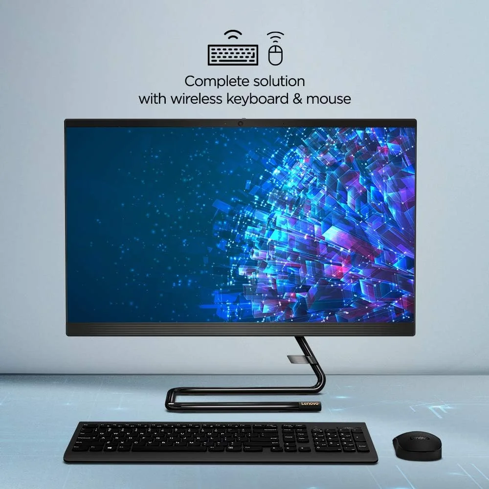 کامپیوتر همه کاره 23.8 اینچی FHD لنوو IdeaCentre A340 (نسل دهم پردازنده Intel Core i5/8GB رم/512GB SSD/ویندوز 10/آفیس 2019/وب کم HD 720p/کیبورد و ماوس بی سیم/مشکی تجاری)، F0E800VXIN کامپیوتر همه کاره 23.8 اینچی FHD لنوو IdeaCentre A340 (نسل دهم پردازنده Intel Core i5/8GB رم/512GB SSD/ویندوز 10/آفیس 2019/وب کم HD 720p/کیبورد و ماوس بی سیم/مشکی تجاری)، F0E800VXIN