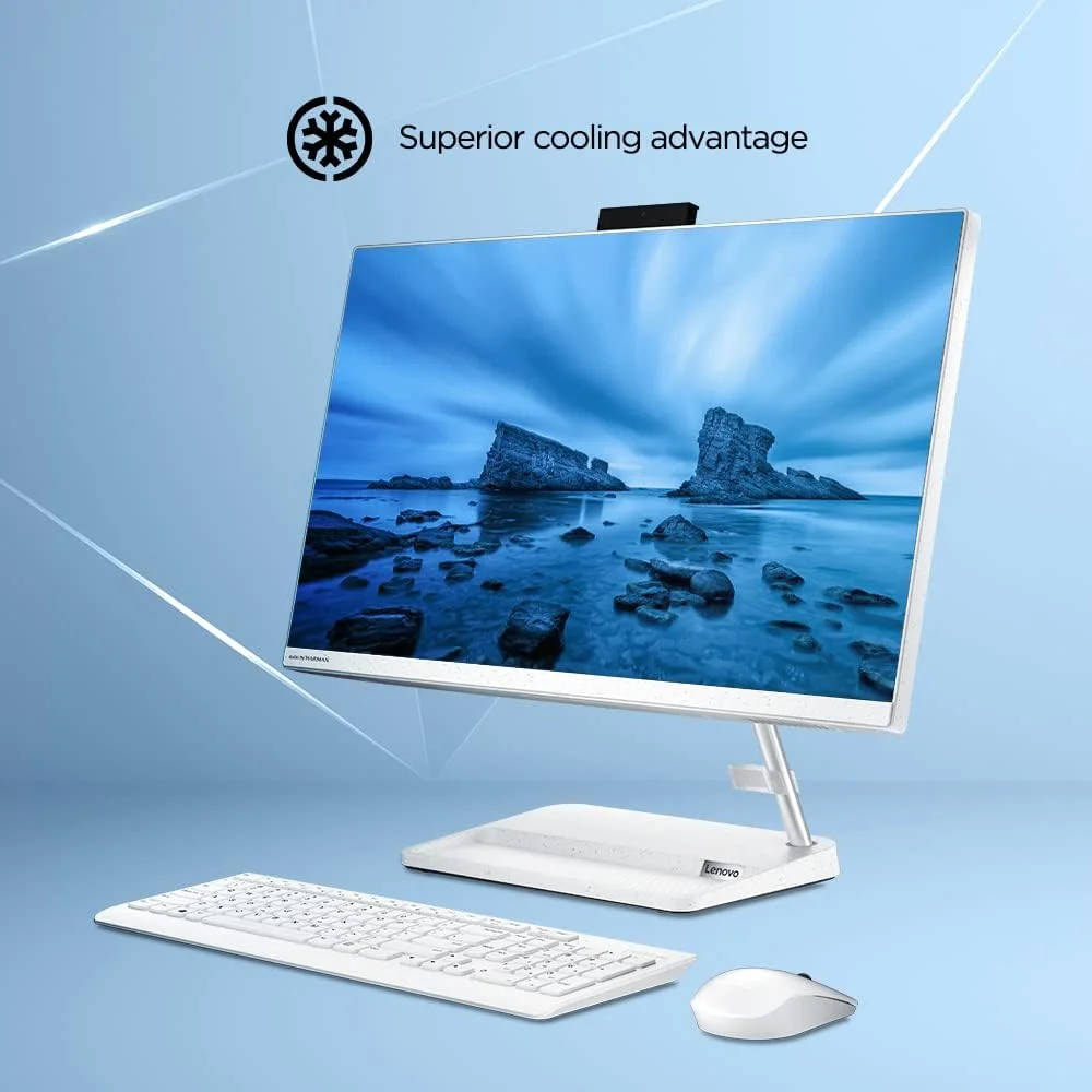 کامپیوتر همه کاره لنوو IdeaCentre AIO 3 با صفحه نمایش 23.8 اینچی Full HD IPS (پردازنده AMD Ryzen 5 3500U/ رم 8 گیگابایت/ حافظه SSD 512 گیگابایت/ ویندوز 10/ MS Office/ کارت گرافیک AMD Radeon/ دوربین HD 720p/ کیبورد و ماوس بی سیم/ سفید)، F0FX006KIN کامپیوتر همه کاره لنوو IdeaCentre AIO 3 با صفحه نمایش 23.8 اینچی Full HD IPS (پردازنده AMD Ryzen 5 3500U/ رم 8 گیگابایت/ حافظه SSD 512 گیگابایت/ ویندوز 10/ MS Office/ کارت گرافیک AMD Radeon/ دوربین HD 720p/ کیبورد و ماوس بی سیم/ سفید)، F0FX006KIN