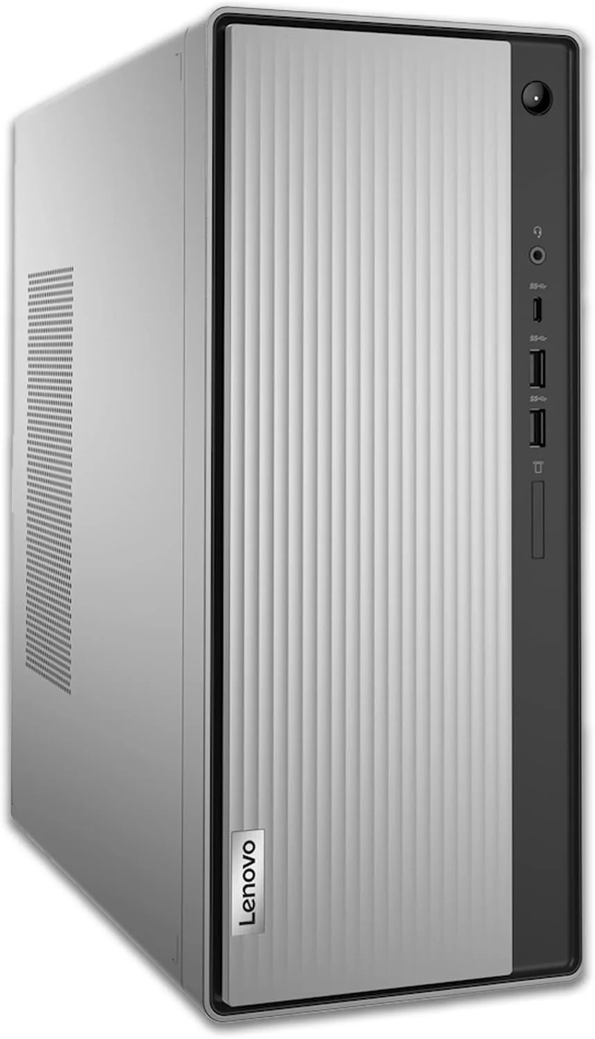 کامپیوتر رومیزی لنوو IdeaCentre 5 13.6L (پردازنده AMD Ryzen 5 5600G، رم 16 گیگابایت، SSD 512 گیگابایت، گرافیک یکپارچه AMD Radeon، ویندوز 11 هوم) - کیبورد و ماوس USB Calliope، خاکستری معدنی