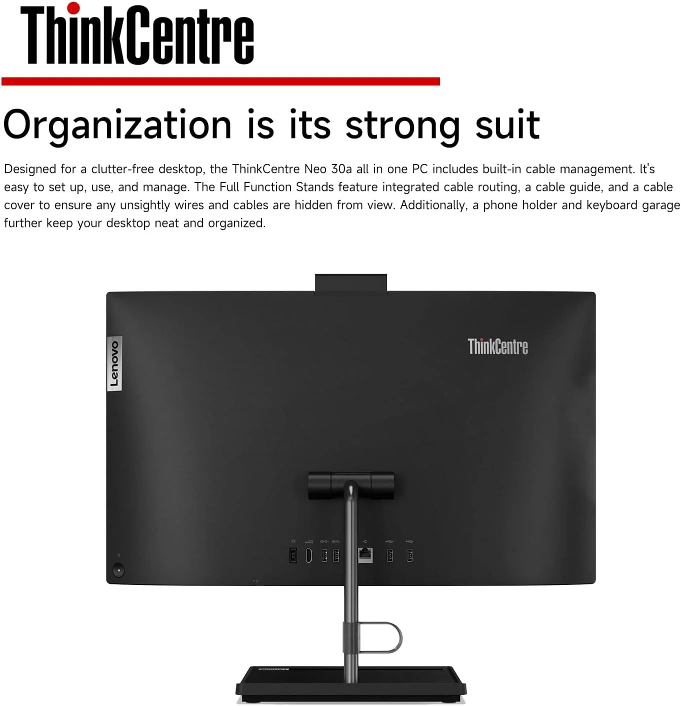 کامپیوتر همه کاره تجاری لنوو ThinkCentre M90a، صفحه نمایش 23.8 اینچی FHD IPS، پردازنده Intel Core i5-10500، وای فای 6، رم 16 گیگابایتی، SSD 512 گیگابایتی، وب کم 1080P، DVD-RW، DisplayPort، RJ-45، ویندوز 11 پرو