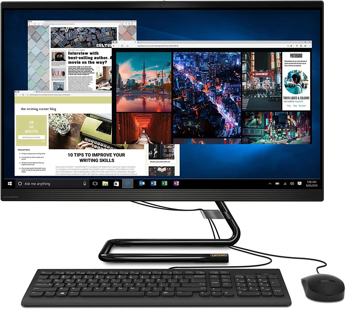 کامپیوتر همه کاره لنوو IdeaCentre AIO3، پردازنده Intel Core i5-10400T، صفحه نمایش 27 اینچ FHD، رم 8 گیگابایت، حافظه SSD 512 گیگابایت، کارت گرافیک AMD Radeon 625 2GB GDDR5، ویندوز 10، مشکی، شامل ماوس و کیبورد انگلیسی-عربی - [F0EY00CWAX]