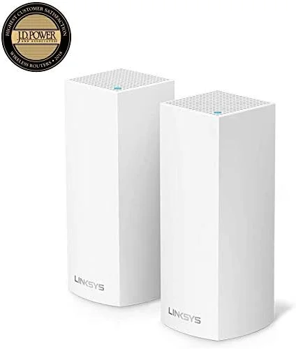سیستم وای فای مش خانگی سه بانده Linksys WHW0302 Velop (روتر/تقویت کننده وای فای AC4400 برای پوشش یکپارچه تا 370 متر مربع، کنترل والدین، بسته 2 عددی، سفید) سیستم وای فای مش خانگی سه بانده Linksys WHW0302 Velop (روتر/تقویت کننده وای فای AC4400 برای پوشش یکپارچه تا 370 متر مربع، کنترل والدین، بسته 2 عددی، سفید)