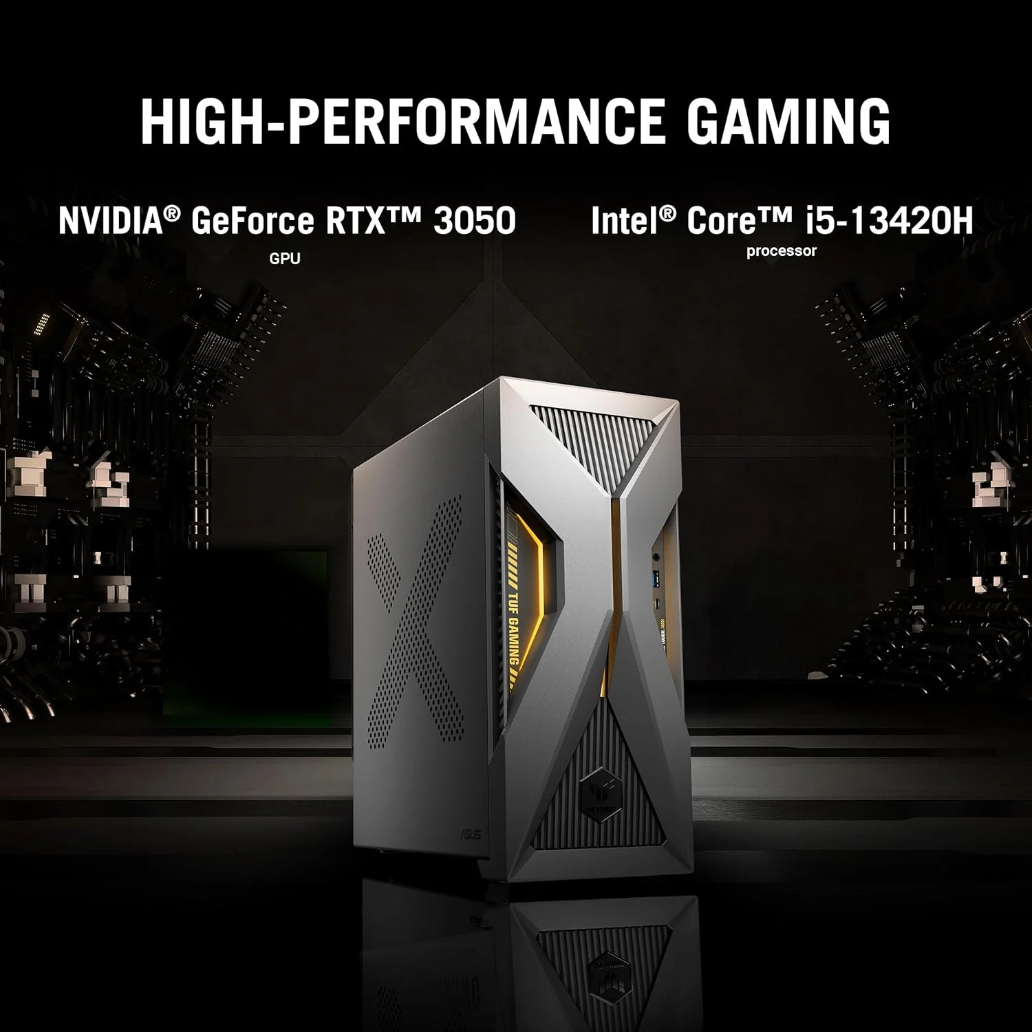 کامپیوتر گیمینگ ASUS TUF T500 | NVIDIA RTX 3050 6GB | Intel Core i5-13420H | 16GB RAM | 512GB SSD | WiFi 6 + Bluetooth 5.4 | Win11 Home [T500MV-13420H421W]