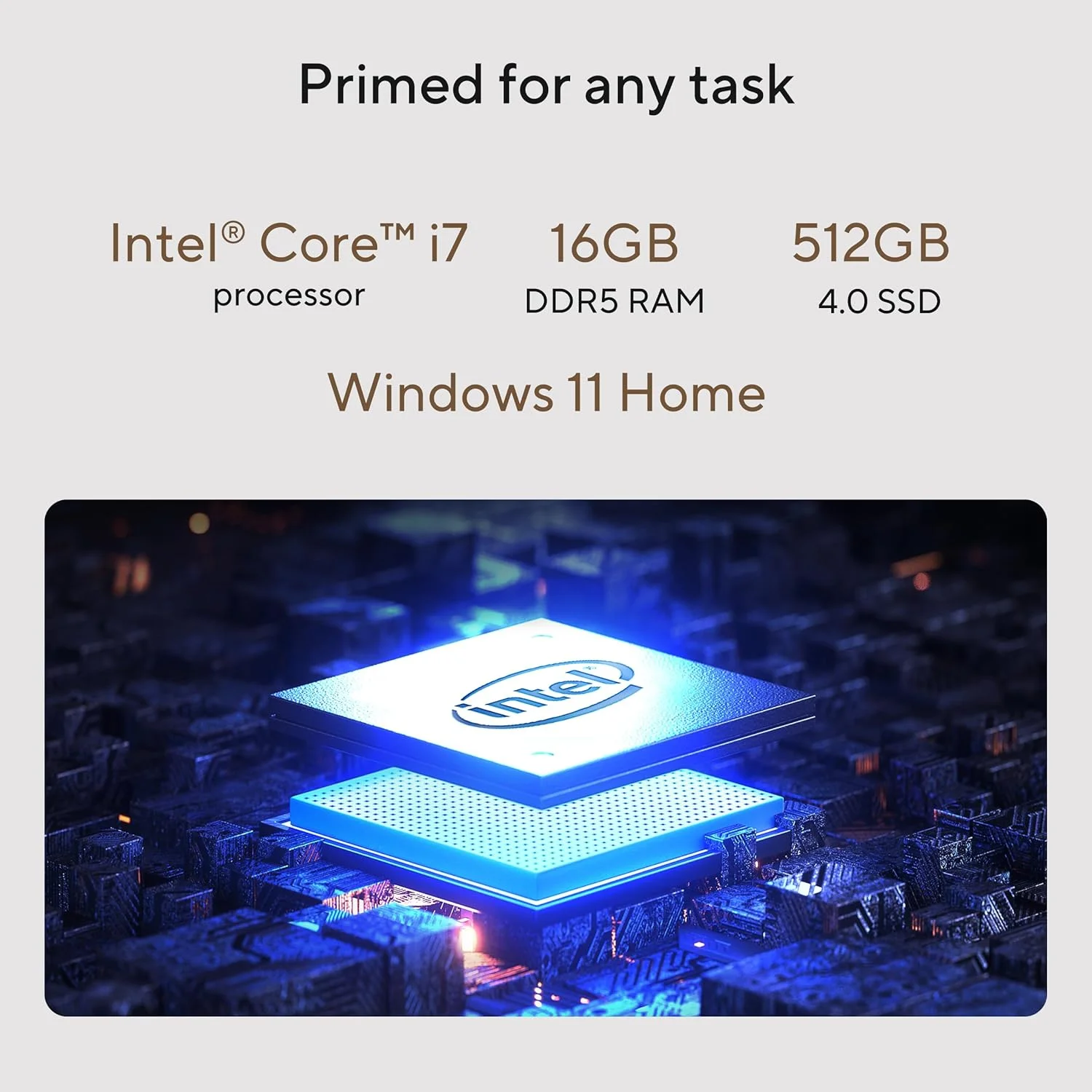 کامپیوتر رومیزی کوچک ایسوس Essentials | پردازنده Intel Core i7-13620H | رم 16 گیگابایت | SSD 512 گیگابایت | WiFi 6 + Bluetooth 5.4 | ویندوز 11 هوم [V500MV-13620H105W]