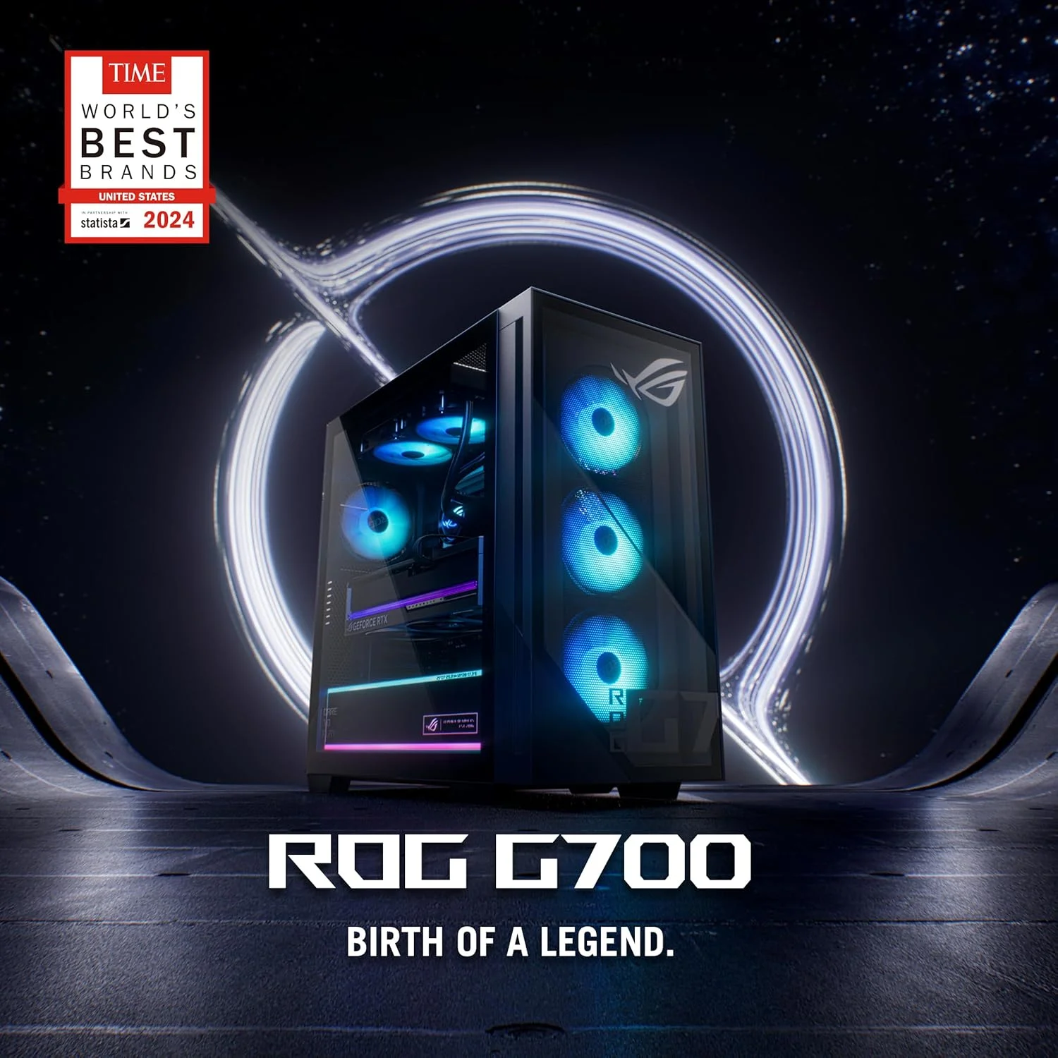 کامپیوتر رومیزی گیمینگ ایسوس ROG G700 (2025)، پردازنده Intel® Core™ Ultra 7 265F، کارت گرافیک NVIDIA® GeForce RTX™ 4060Ti، حافظه SSD 1 ترابایتی M.2 NVMe™ PCIe® 4، رم 16 گیگابایتی DDR5، ویندوز 11 هوم، G700TF-DS764Ti
