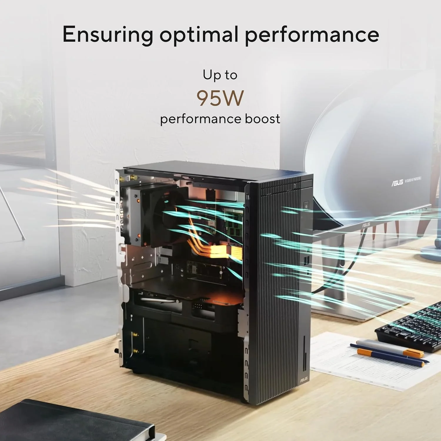 کامپیوتر رومیزی کوچک ایسوس Essentials | پردازنده Intel Core i7-13620H | رم 16 گیگابایت | SSD 512 گیگابایت | WiFi 6 + Bluetooth 5.4 | ویندوز 11 هوم [V500MV-13620H105W]