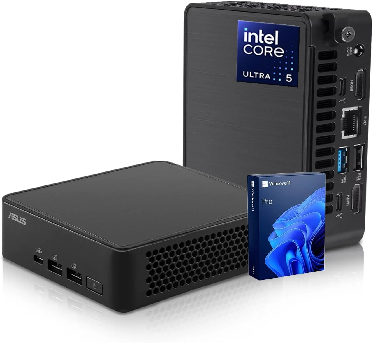 مینی دسکتاپ ASUS NUC Pro 14 Ultra 5 AI، پردازنده Intel Ultra 5، رم 32 گیگابایتی DDR5، حافظه SSD 1 ترابایتی، Wi-Fi 6، HDMI، بلوتوث، ویندوز 11 پرو، مشکی، پشتیبانی از خانه/تجارت/بازی (ارتقا یافته)