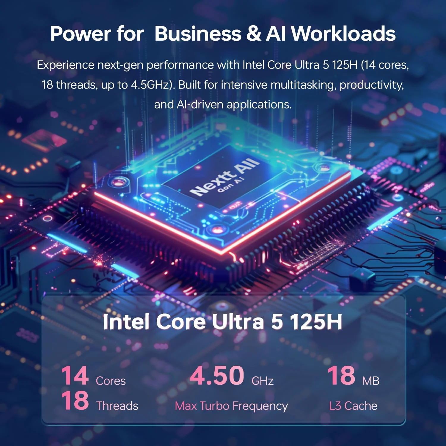 مینی دسکتاپ ASUS NUC Pro 14 Ultra 5 AI، پردازنده Intel Ultra 5، رم 32 گیگابایتی DDR5، حافظه SSD 1 ترابایتی، Wi-Fi 6، HDMI، بلوتوث، ویندوز 11 پرو، مشکی، پشتیبانی از خانه/تجارت/بازی (ارتقا یافته)
