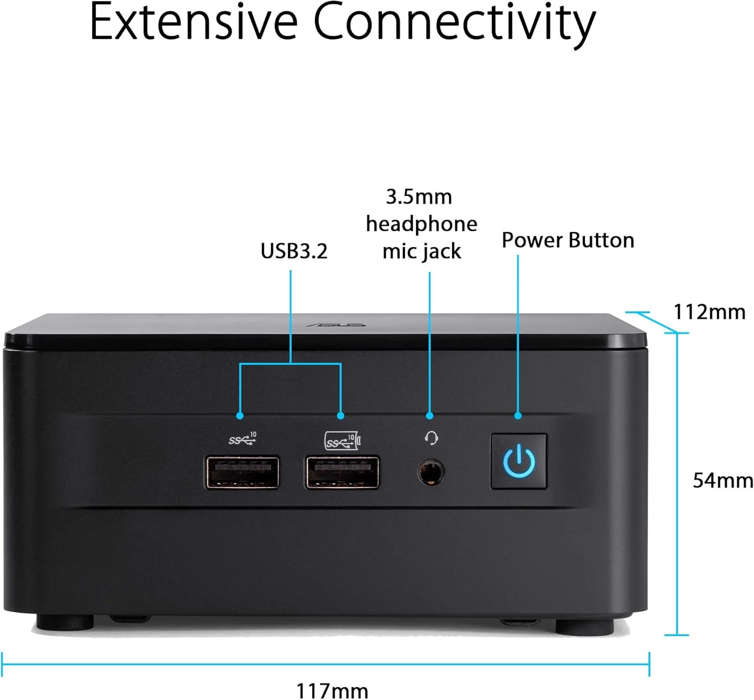 کامپیوتر رومیزی barebone ایسوس NUC 12 Pro (پردازنده Intel Core i5-1250P، Intel vPro، گرافیک Intel UHD، بدون حافظه، بدون سیستم عامل، بدون کابل برق)