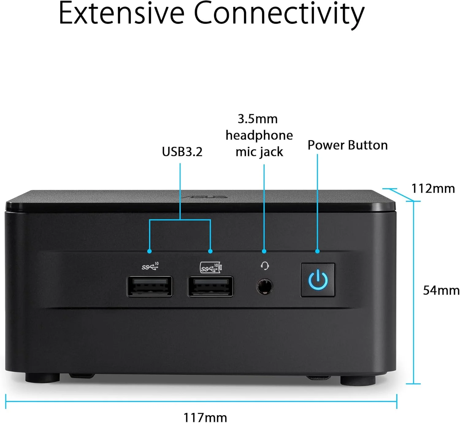 کامپیوتر رومیزی barebone ایسوس NUC 13 Pro (پردازنده Intel Core i5-1350P، vPro، گرافیک Intel UHD، بدون حافظه رم، بدون حافظه ذخیره سازی، بدون سیستم عامل، بدون کابل برق)