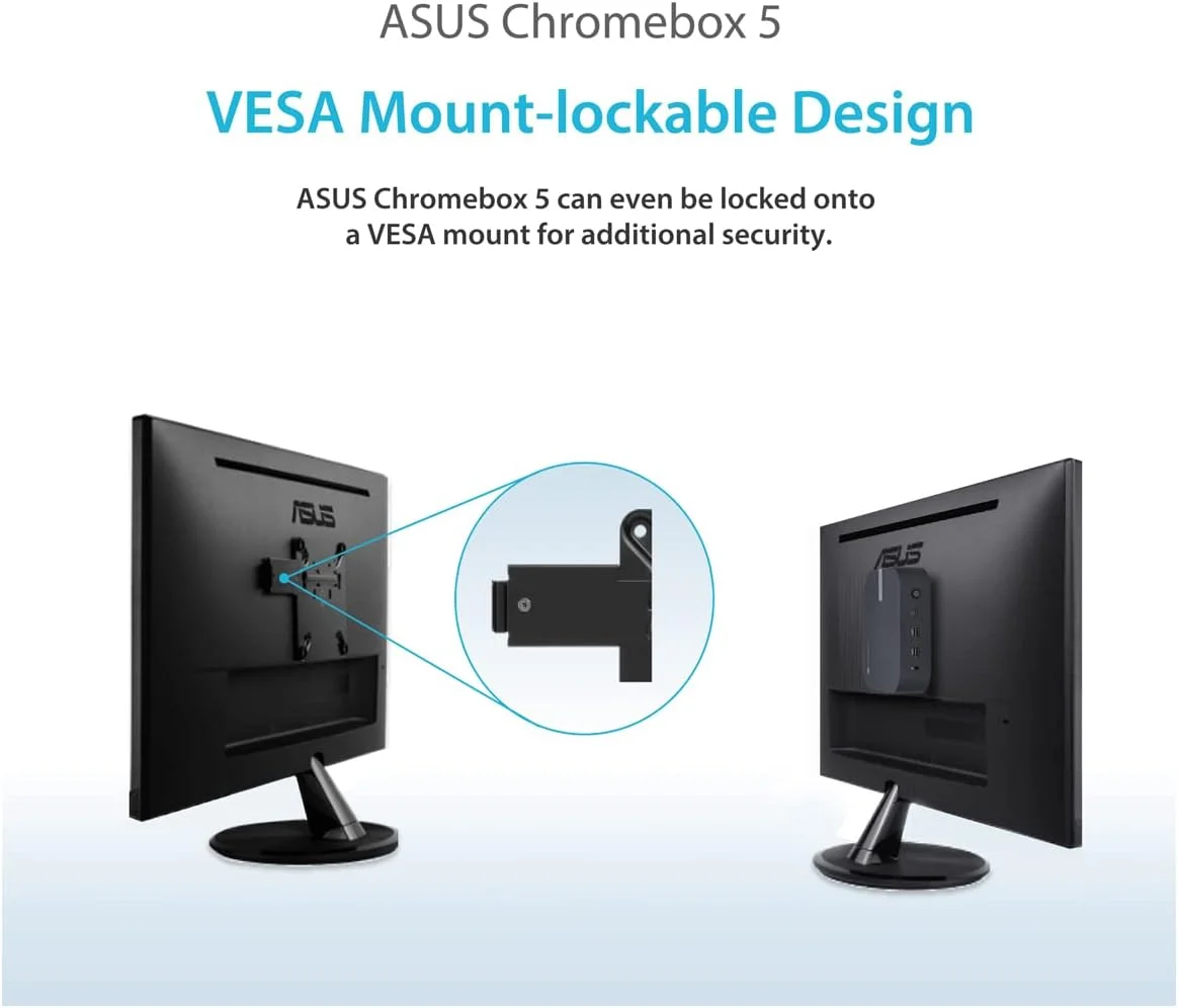 مینی کامپیوتر رومیزی ایسوس CHROMEBOX5-S5007UN (پردازنده Intel Core i5-1240P، گرافیک مجتمع Intel Iris Xe، حافظه 8 گیگابایتی DDR4، حافظه SSD 128 گیگابایتی M.2 NVMe PCIe 3.0، WiFi 6E، سیستم عامل Chrome)، مشکی