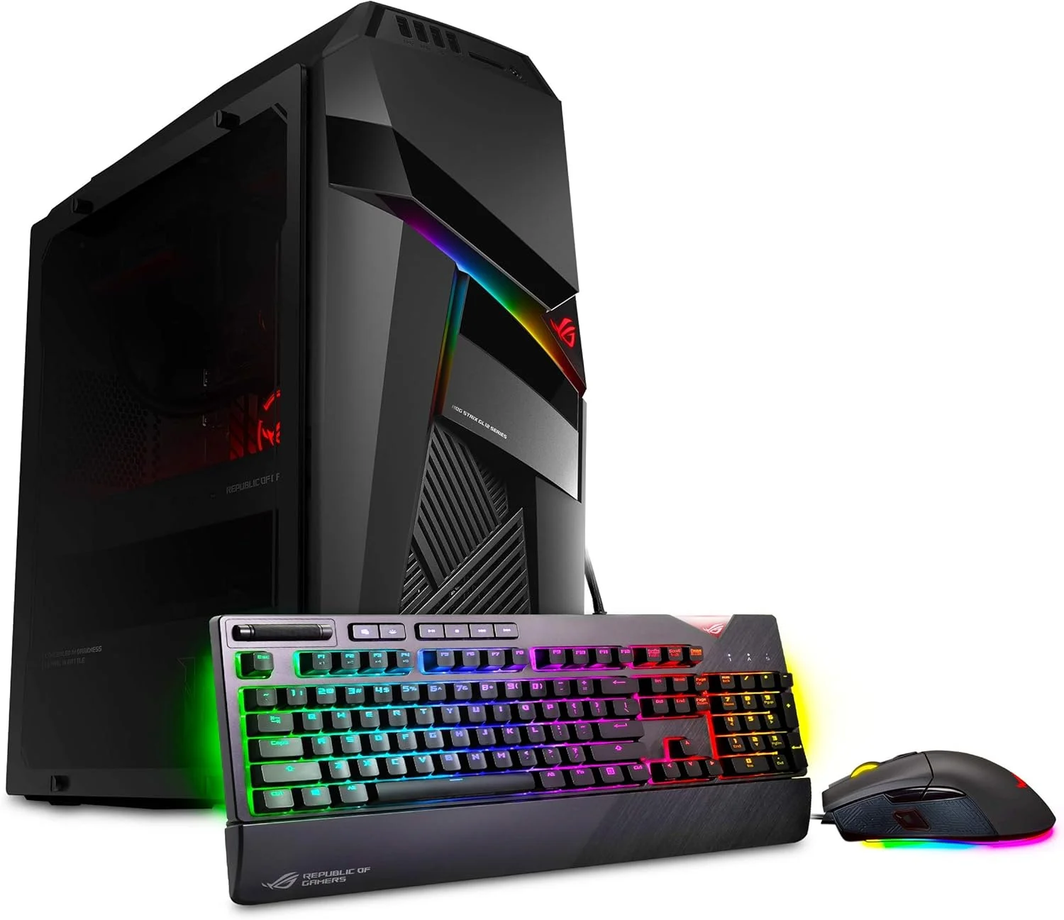 کامپیوتر گیمینگ ASUS ROG Strix GL12، نسل نهم پردازنده 8 هسته ای Intel Core i7-9700K اورکلاک شده، کارت گرافیک NVIDIA GeForce RTX 2080 8GB، رم 16GB DDR4، حافظه SSD 1TB M.2، ویندوز 10 پرو، خاکستری آهنی، GL12CX-XB781
