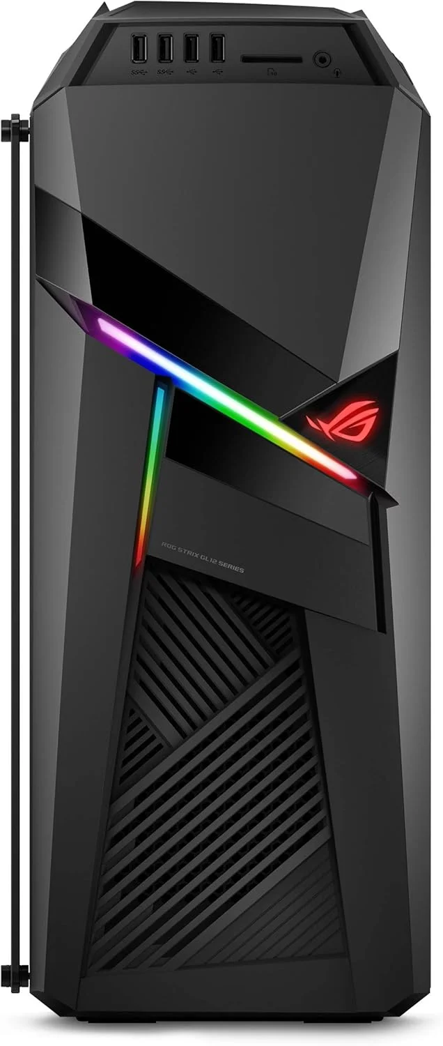 کامپیوتر گیمینگ ASUS ROG Strix GL12، نسل نهم پردازنده 8 هسته ای Intel Core i7-9700K اورکلاک شده، کارت گرافیک NVIDIA GeForce RTX 2080 8GB، رم 16GB DDR4، حافظه SSD 1TB M.2، ویندوز 10 پرو، خاکستری آهنی، GL12CX-XB781 کامپیوتر گیمینگ ASUS ROG Strix GL12، نسل نهم پردازنده 8 هسته ای Intel Core i7-9700K اورکلاک شده، کارت گرافیک NVIDIA GeForce RTX 2080 8GB، رم 16GB DDR4، حافظه SSD 1TB M.2، ویندوز 10 پرو، خاکستری آهنی، GL12CX-XB781