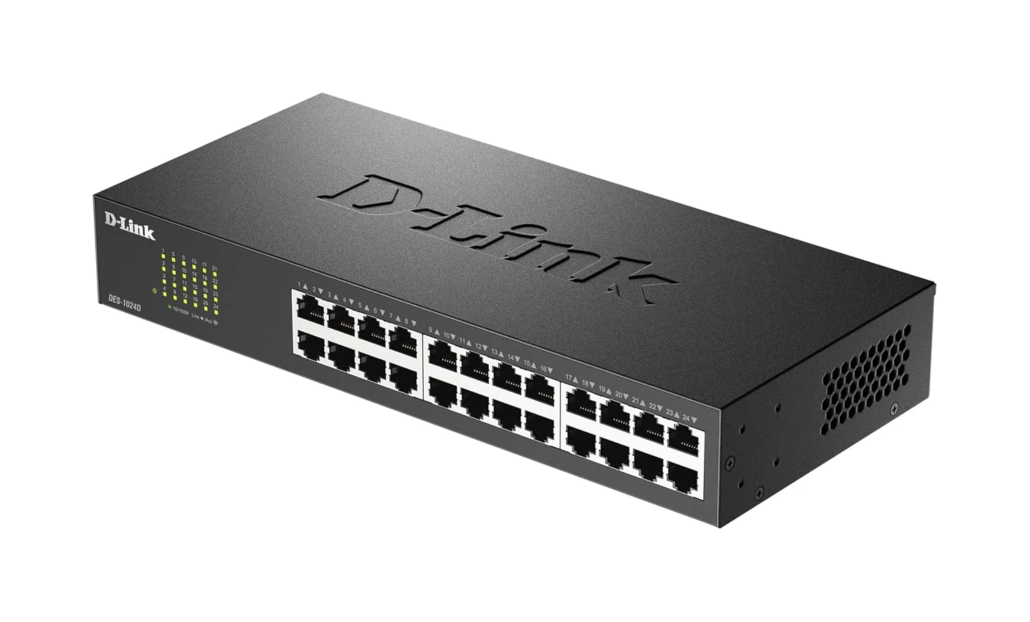 سوئیچ دسکتاپ 24 پورت 10/100Mbps دی-لینک مدل DES-1024D (مشکی)