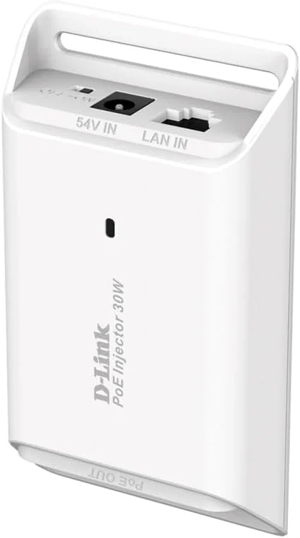 آداپتور تزریق کننده PoE دی-لینک مدل DPE-301Gi، یک پورت گیگابیتی با قابلیت تغذیه از طریق اترنت (PoE) برای دوربین های IP، نقاط دسترسی و تلفن های VoIP