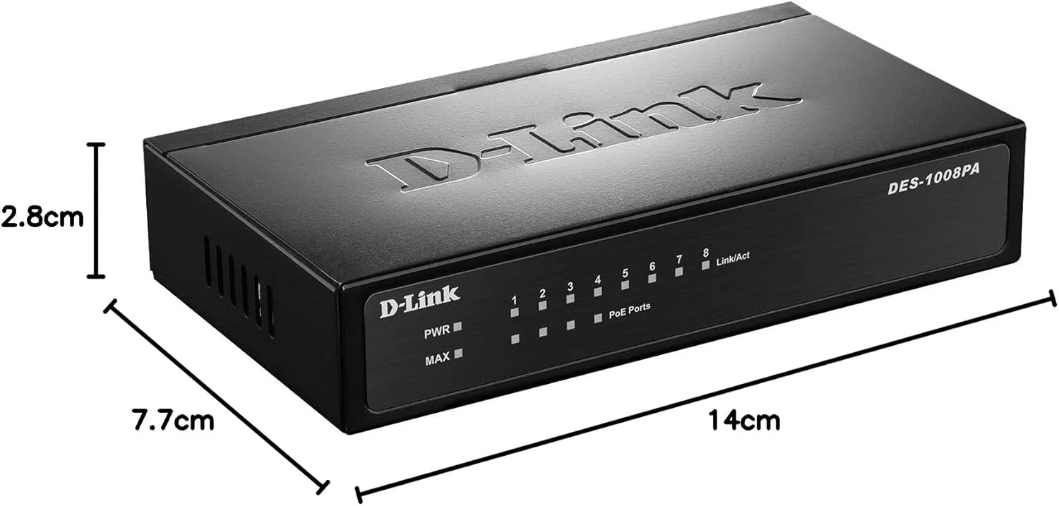 سوئیچ D-Link des-1008 Pa – سوئیچ شبکه (غیر مدیریتی، اترنت سریع (10/100)، IEEE 802.3، IEEE 802.3 Af، IEEE 802.3U، IEEE 802.3 X، 1000 ورودی، 1.6 گیگابیت بر ثانیه، 1 گیگابیت بر ثانیه) مشکی سوئیچ D-Link des-1008 Pa – سوئیچ شبکه (غیر مدیریتی، اترنت سریع (10/100)، IEEE 802.3، IEEE 802.3 Af، IEEE 802.3U، IEEE 802.3 X، 1000 ورودی، 1.6 گیگابیت بر ثانیه، 1 گیگابیت بر ثانیه) مشکی