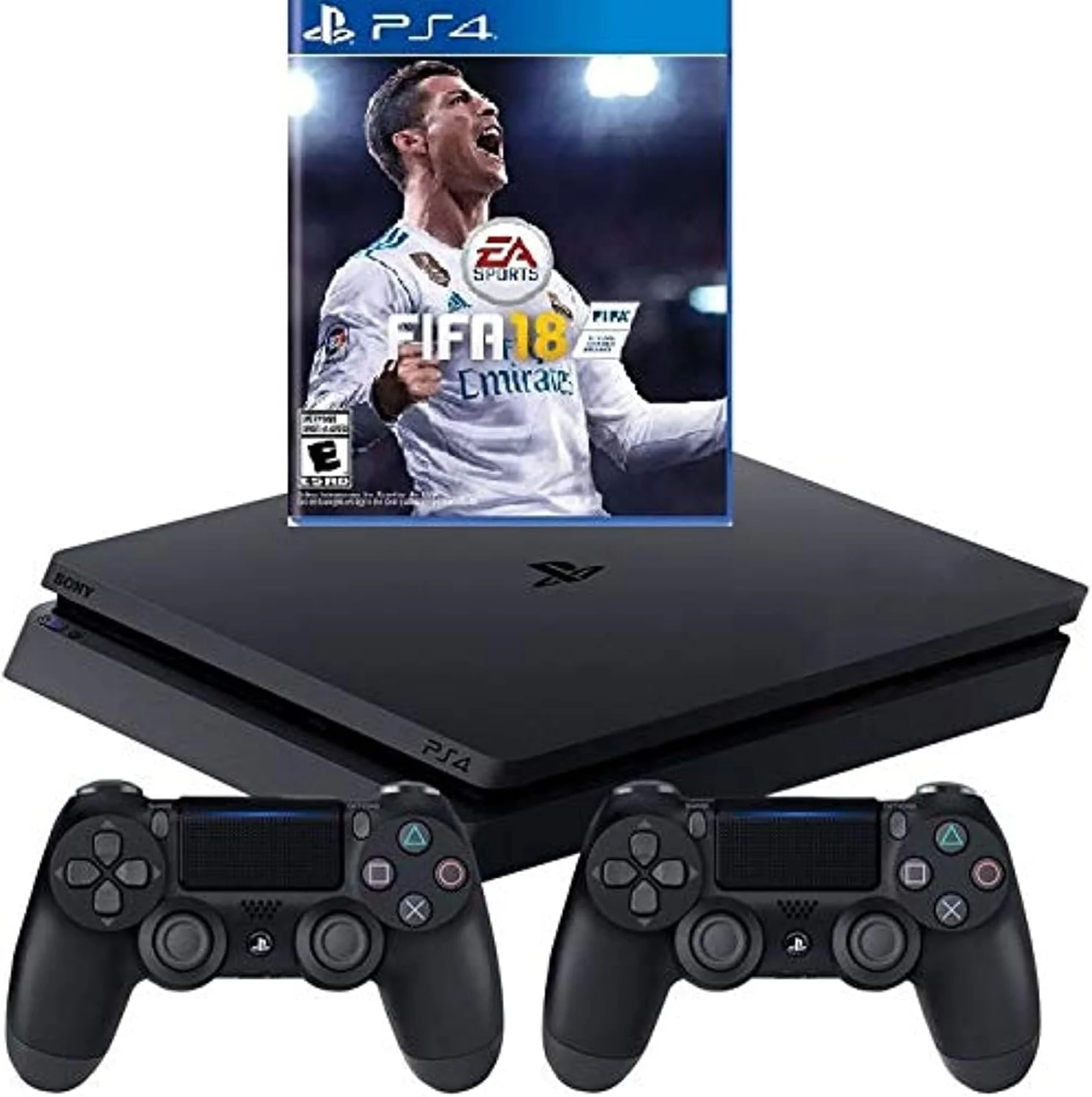 کنسول سونی پلی استیشن 4 با ظرفیت 1 ترابایت (مشکی) به همراه یک دسته اضافی و باندل FIFA 18
