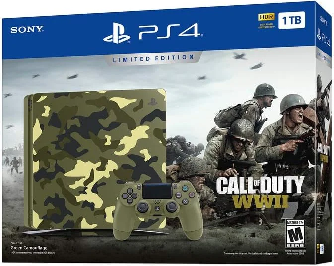 کنسول بازی سونی پلی استیشن 4 اسلیم 1 ترابایت نسخه محدود - باندل Call of Duty WWII