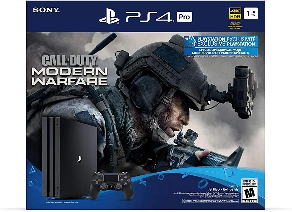 باندل پلی استیشن 4 پرو 1 ترابایتی Call of Duty Modern Warfare Holiday: کنسول پلی استیشن 4 پرو 1 ترابایتی جت بلک، Call of Duty: Modern Warfare، دو عدد کنترلر بی سیم DUALSHOCK 4 باندل پلی استیشن 4 پرو 1 ترابایتی Call of Duty Modern Warfare Holiday: کنسول پلی استیشن 4 پرو 1 ترابایتی جت بلک، Call of Duty: Modern Warfare، دو عدد کنترلر بی سیم DUALSHOCK 4