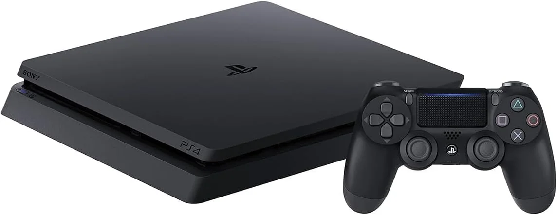 کنسول بازی سونی پلی استیشن 4 اسلیم 500 گیگابایت جت بلک همراه با یک دسته Dual Shock (PS4)