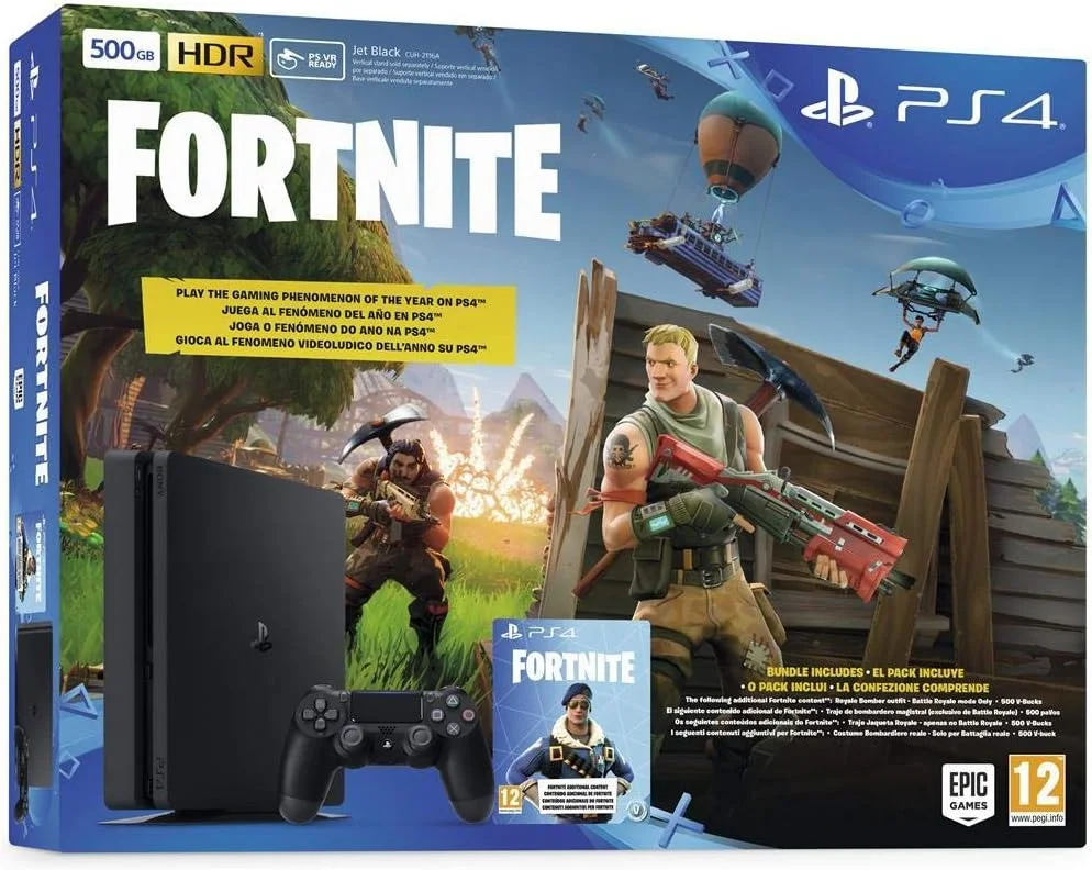 کنسول پلی استیشن 4 اسلیم 500 گیگابایتی سونی همراه با باندل Fortnite - مشکی