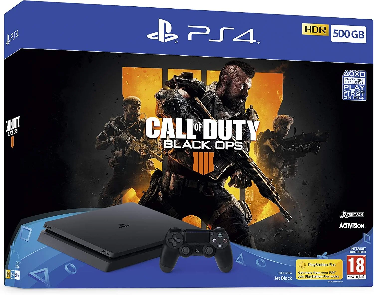 کنسول سونی پلی استیشن 4 با ظرفیت 500 گیگابایت (مشکی) به همراه باندل Call of Duty Black Ops 4