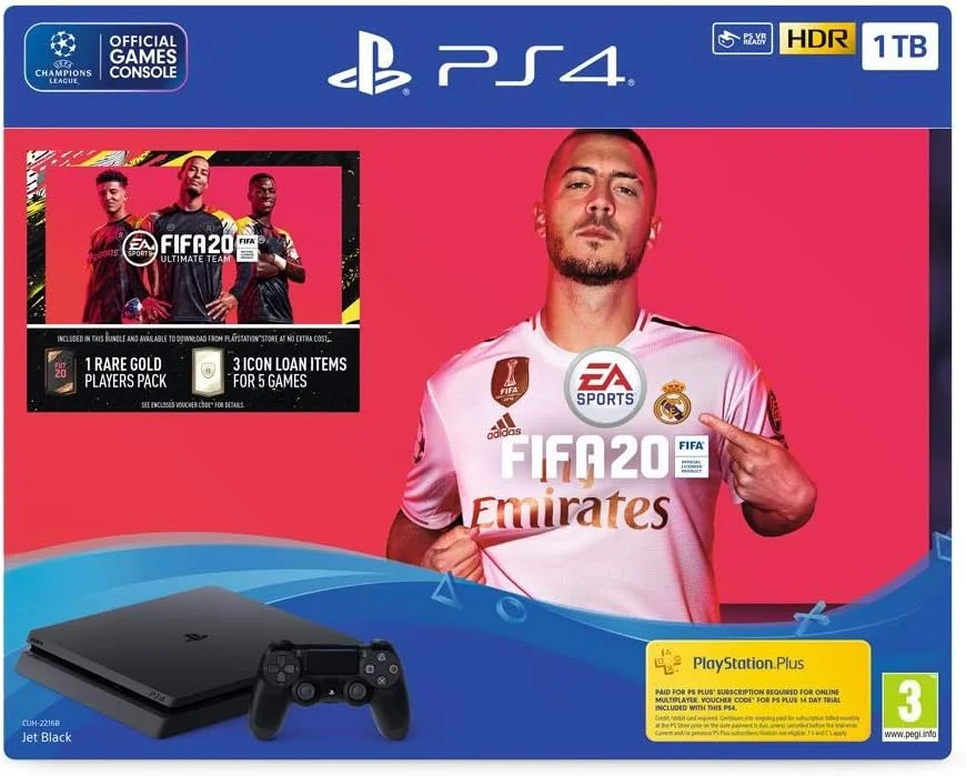 کنسول پلی استیشن 4 سونی 1 ترابایت (مشکی) همراه با باندل FIFA 20
