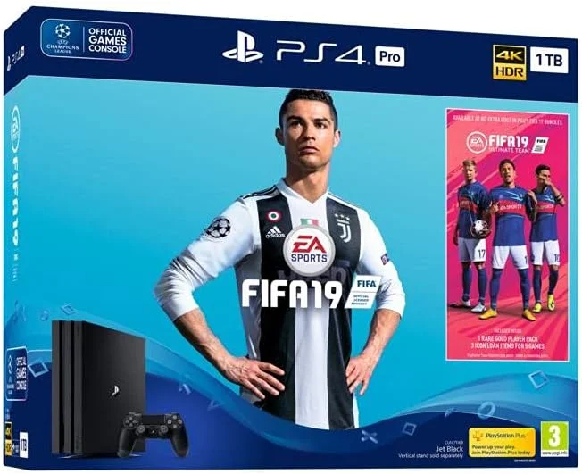 کنسول پلی استیشن 4 پرو سونی (1 ترابایت) به همراه باندل FIFA 19 Ultimate Team Icons و Rare Player Pack