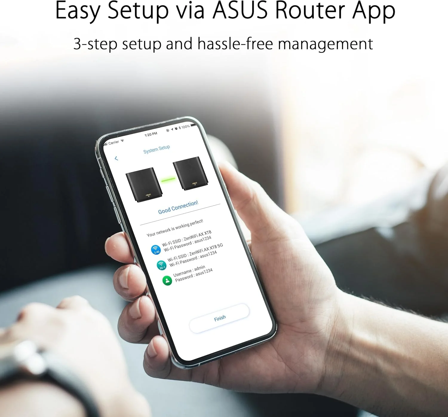 سیستم وای فای مش سه بانده ASUS ZenWiFi AX6600 (XT8 2PK) - پوشش کل خانه تا 5500 فوت مربع و 6+ اتاق، AiMesh، امنیت اینترنت مادام العمر، راه اندازی آسان، 3 SSID، کنترل والدین، مشکی