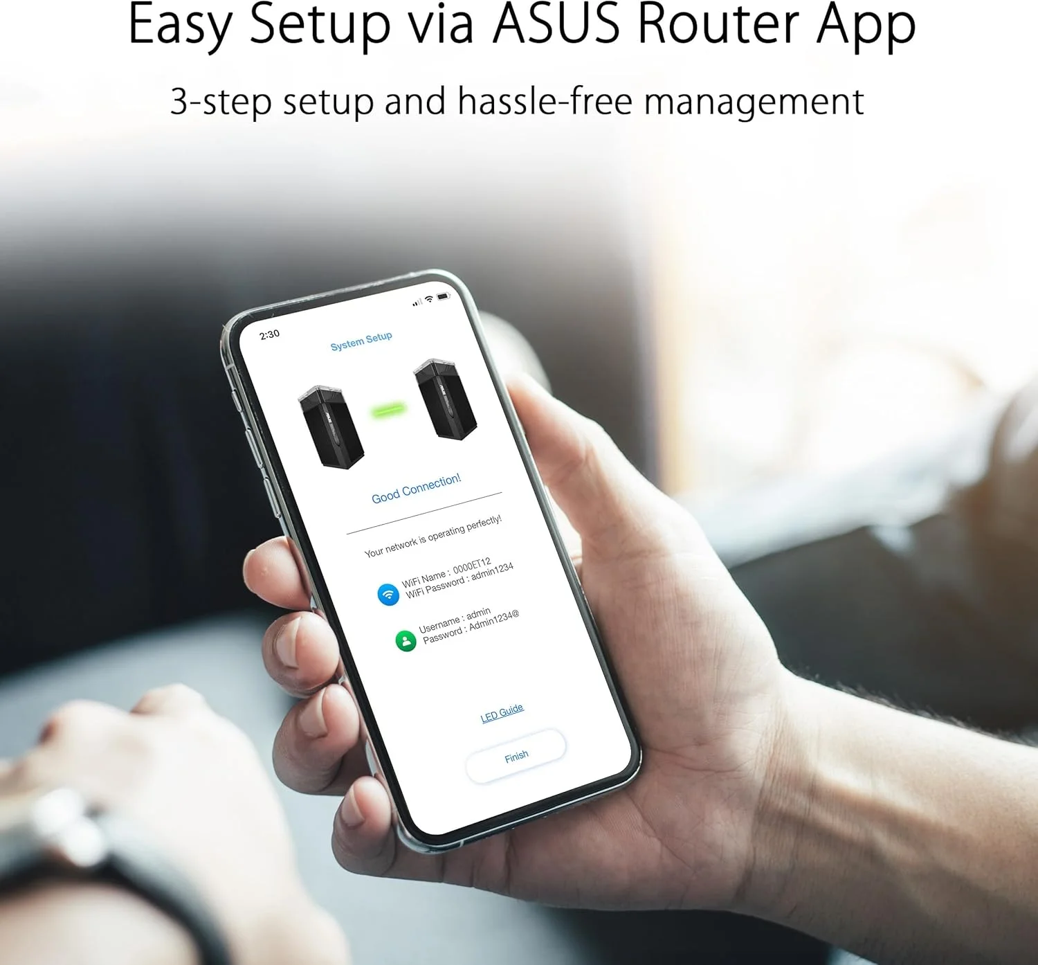 سیستم مش وای فای 6E سه بانده ASUS ZenWiFi Pro AXE11000 (ET12 2PK) - پوشش کل خانه تا 550 متر مربع و 6+ اتاق، پورت های دوگانه 2.5G، باند 6 گیگاهرتز، AiMesh، امنیت اینترنت مادام العمر، نصب آسان